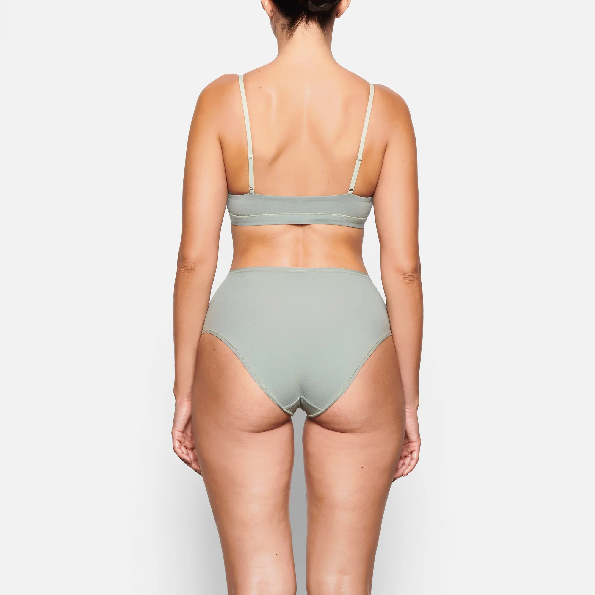 COTTON JERSEY SCOOP BRALETTE | MINERAL - Image 4