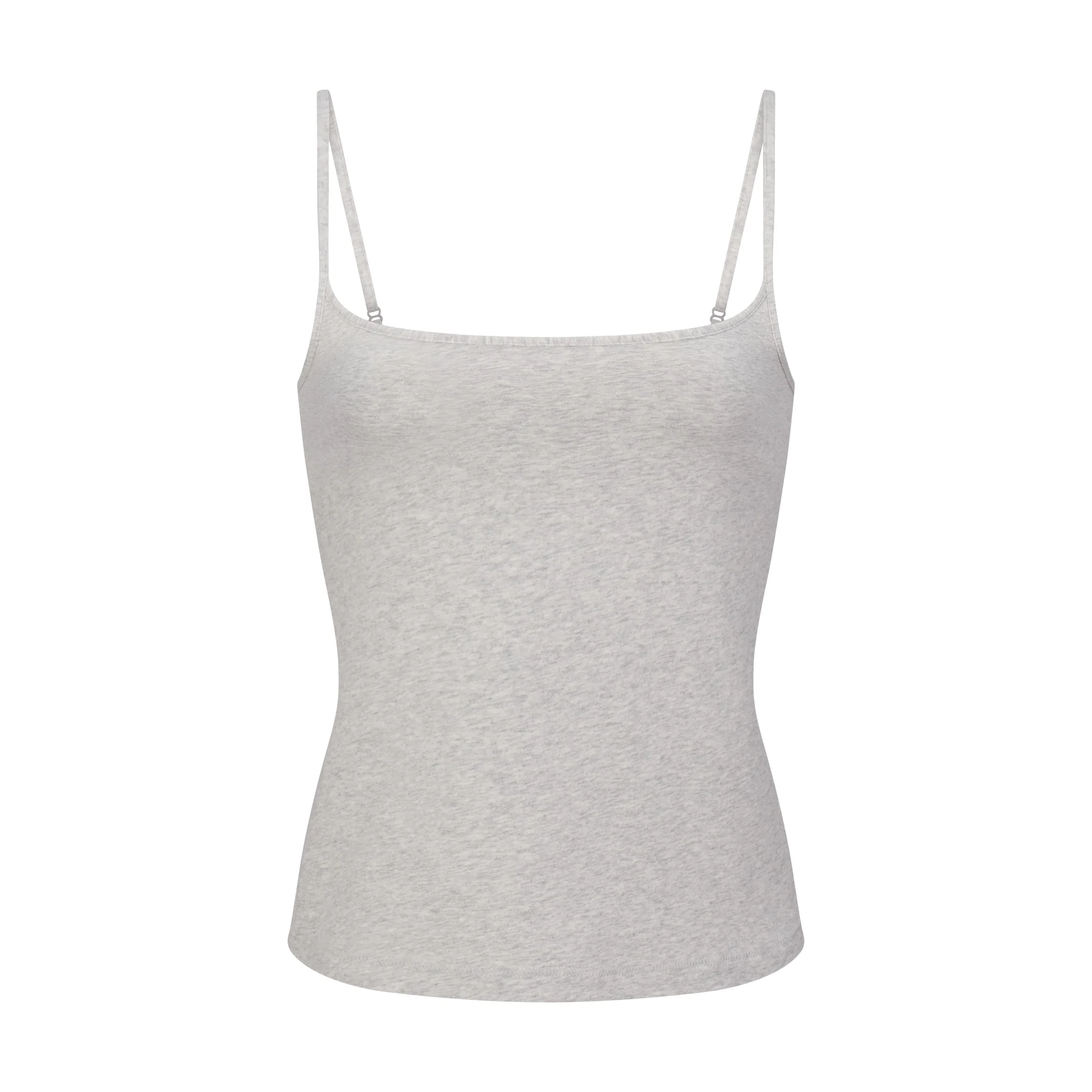 COTTON JERSEY SCOOP NECK CAMI | LIGHT HEATHER GREY