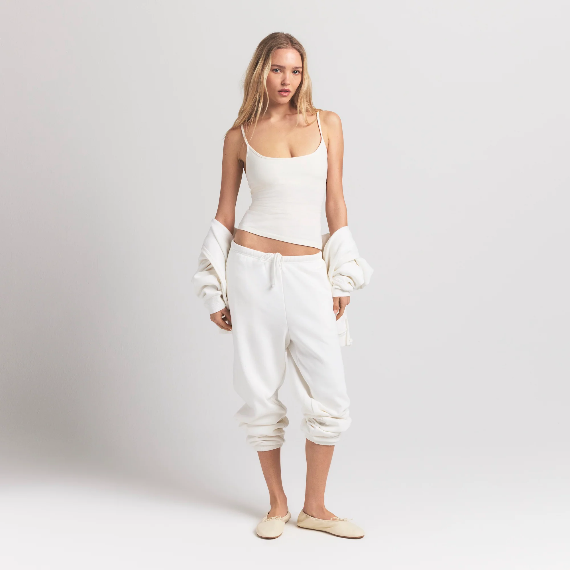COTTON JERSEY SCOOP NECK CAMI | MARBLE - Image 2