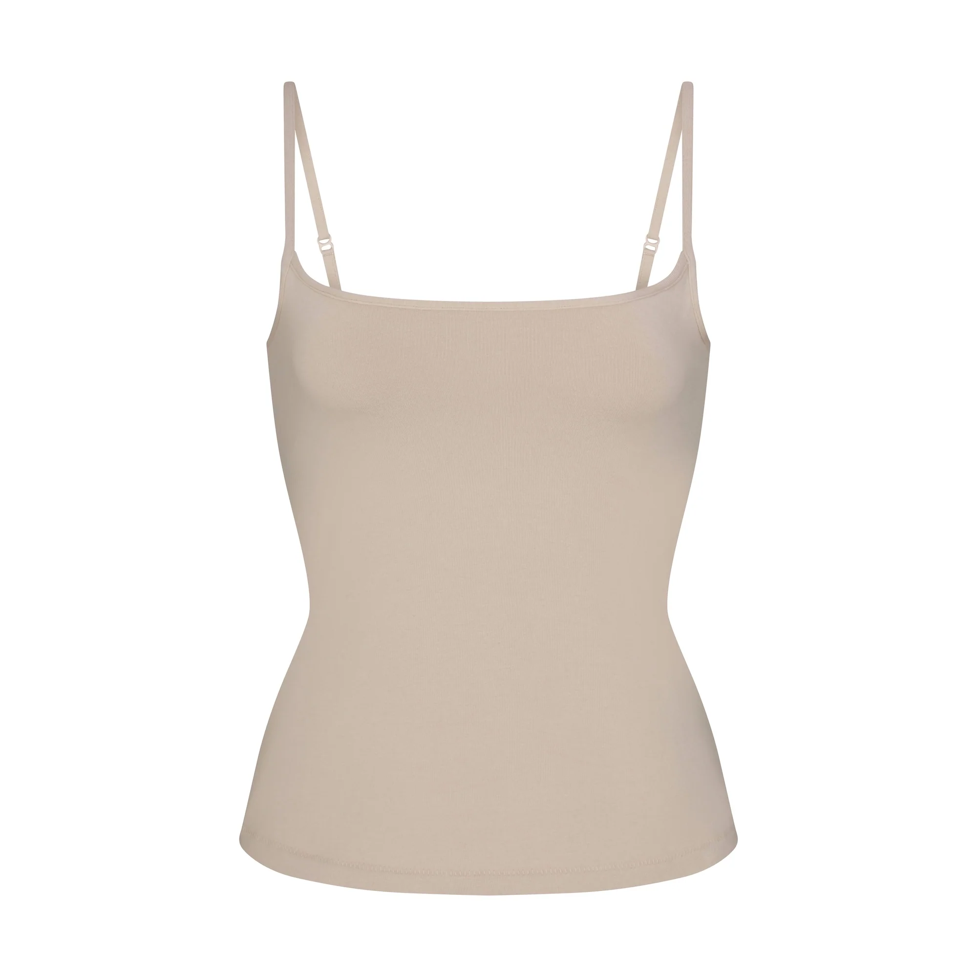 COTTON JERSEY SCOOP NECK CAMI | STONE