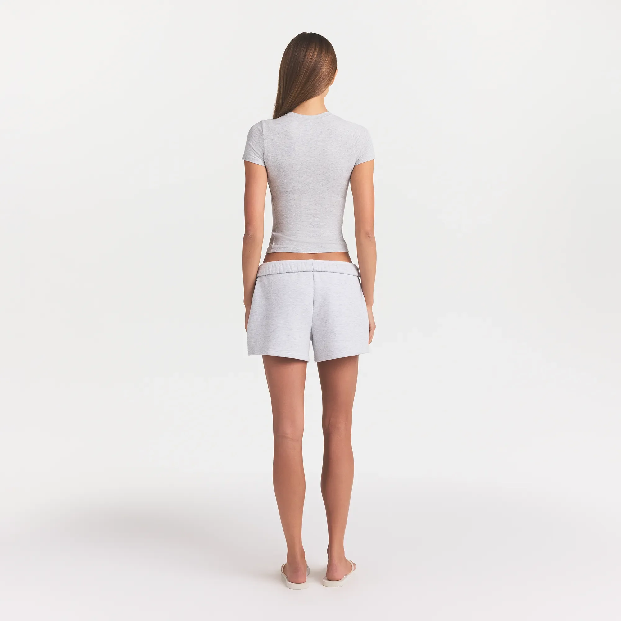 COTTON JERSEY T-SHIRT | LIGHT HEATHER GREY - Image 5