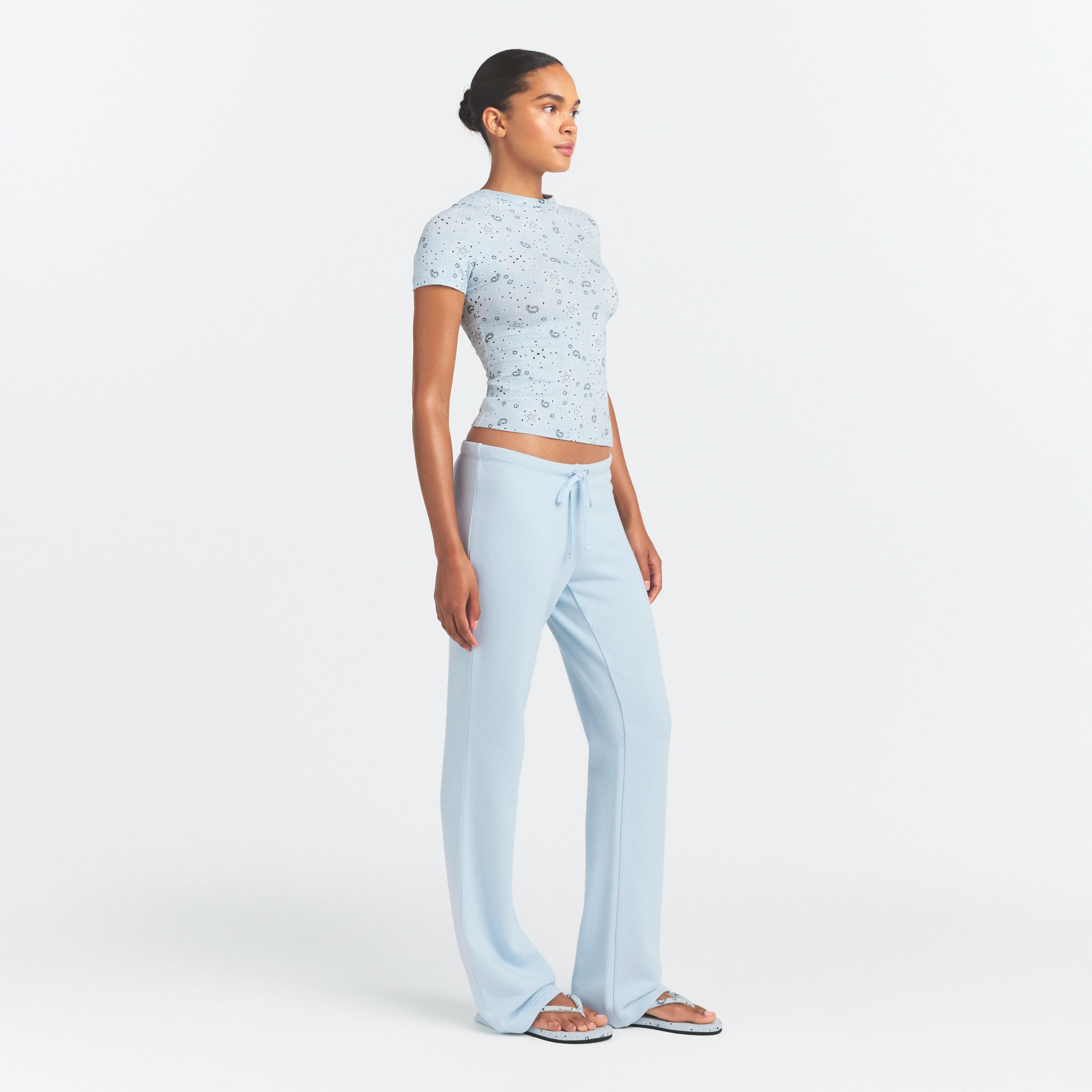 COTTON JERSEY T-SHIRT | POWDER BLUE BANDANA - Image 4