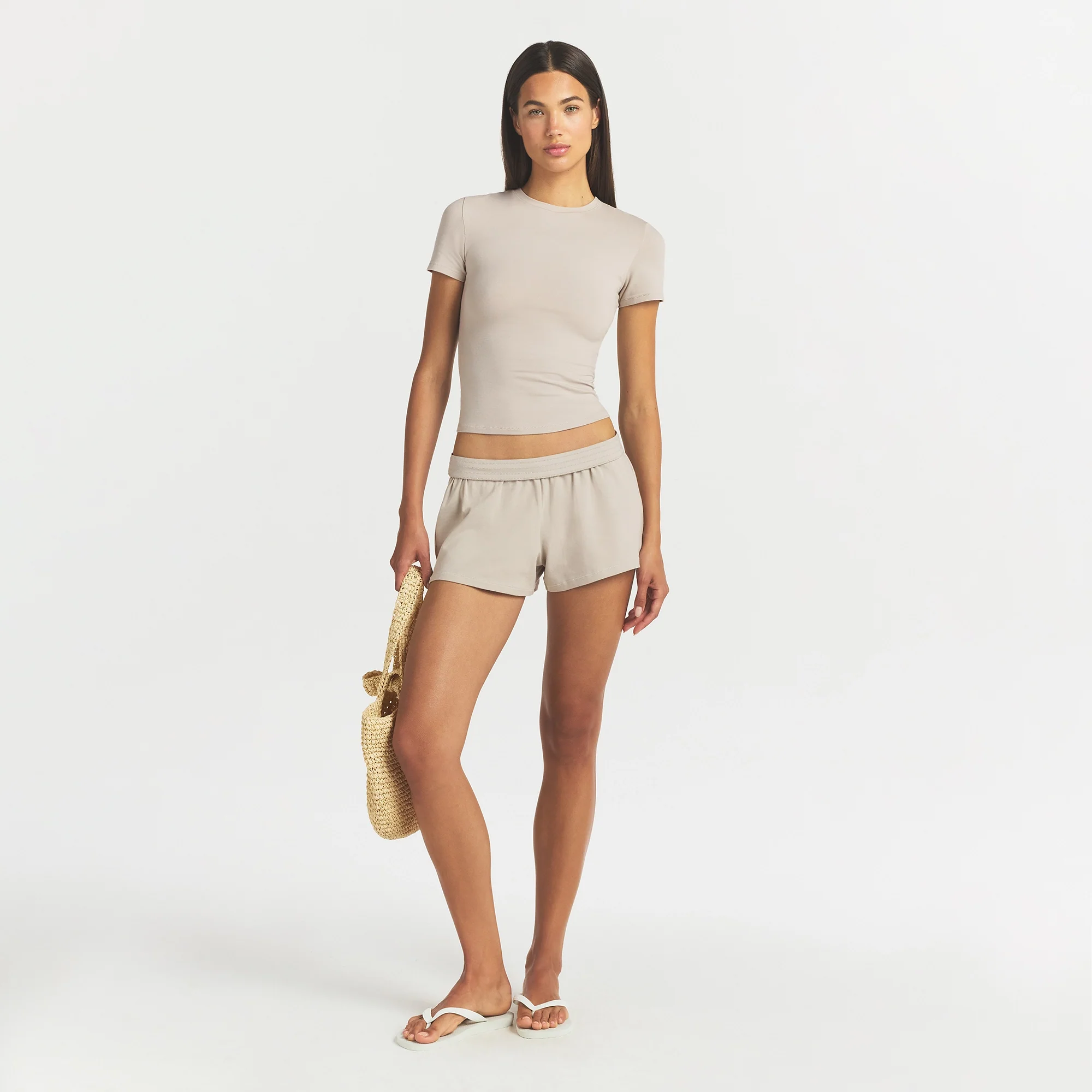 COTTON JERSEY T-SHIRT | STONE - Image 2