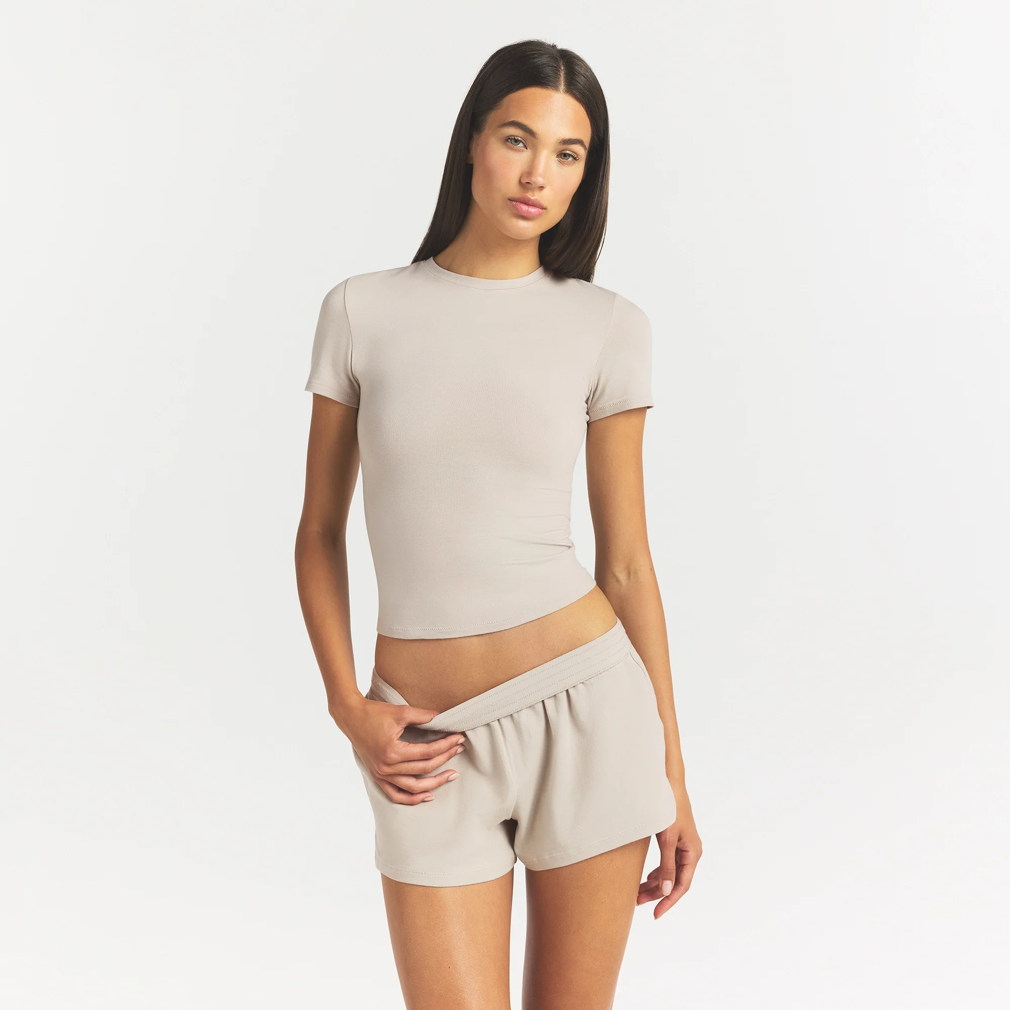 COTTON JERSEY T-SHIRT | STONE - Image 3