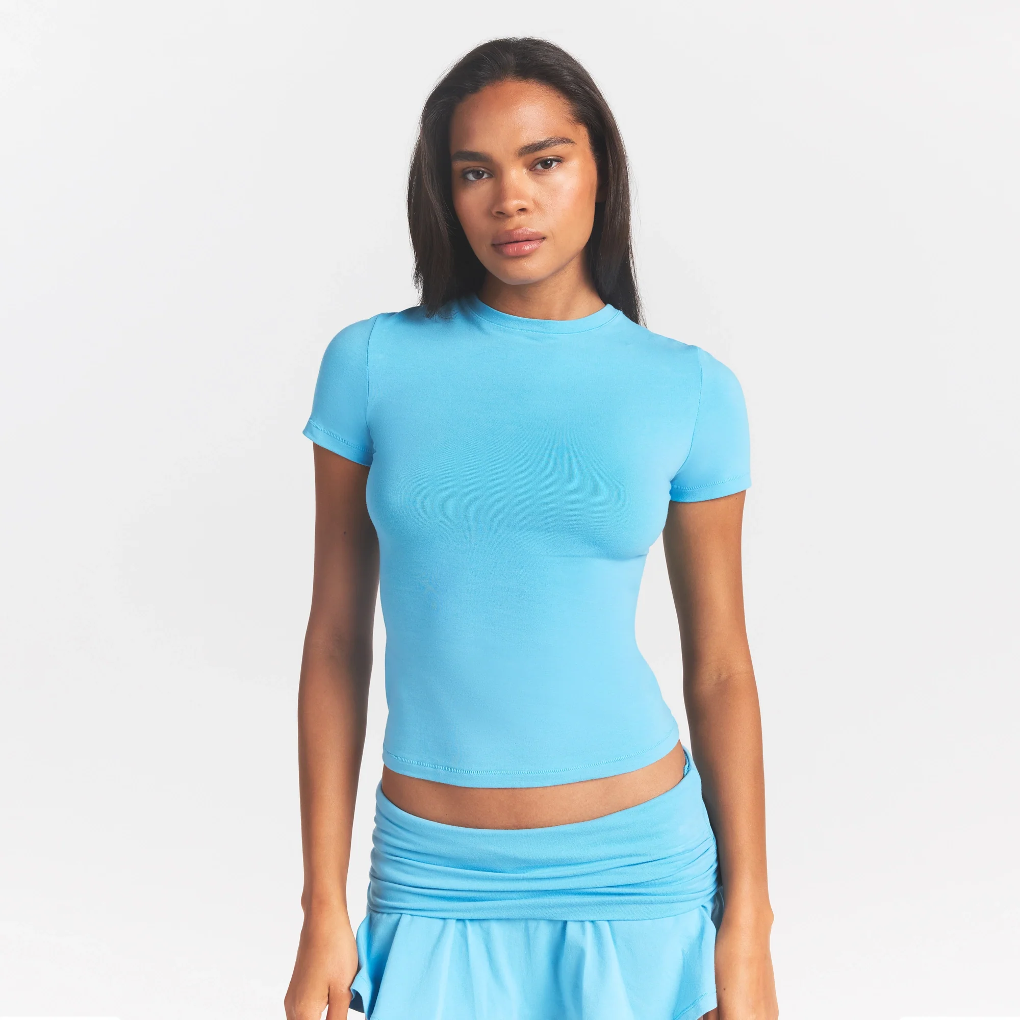 COTTON JERSEY T-SHIRT | WATER - Image 4
