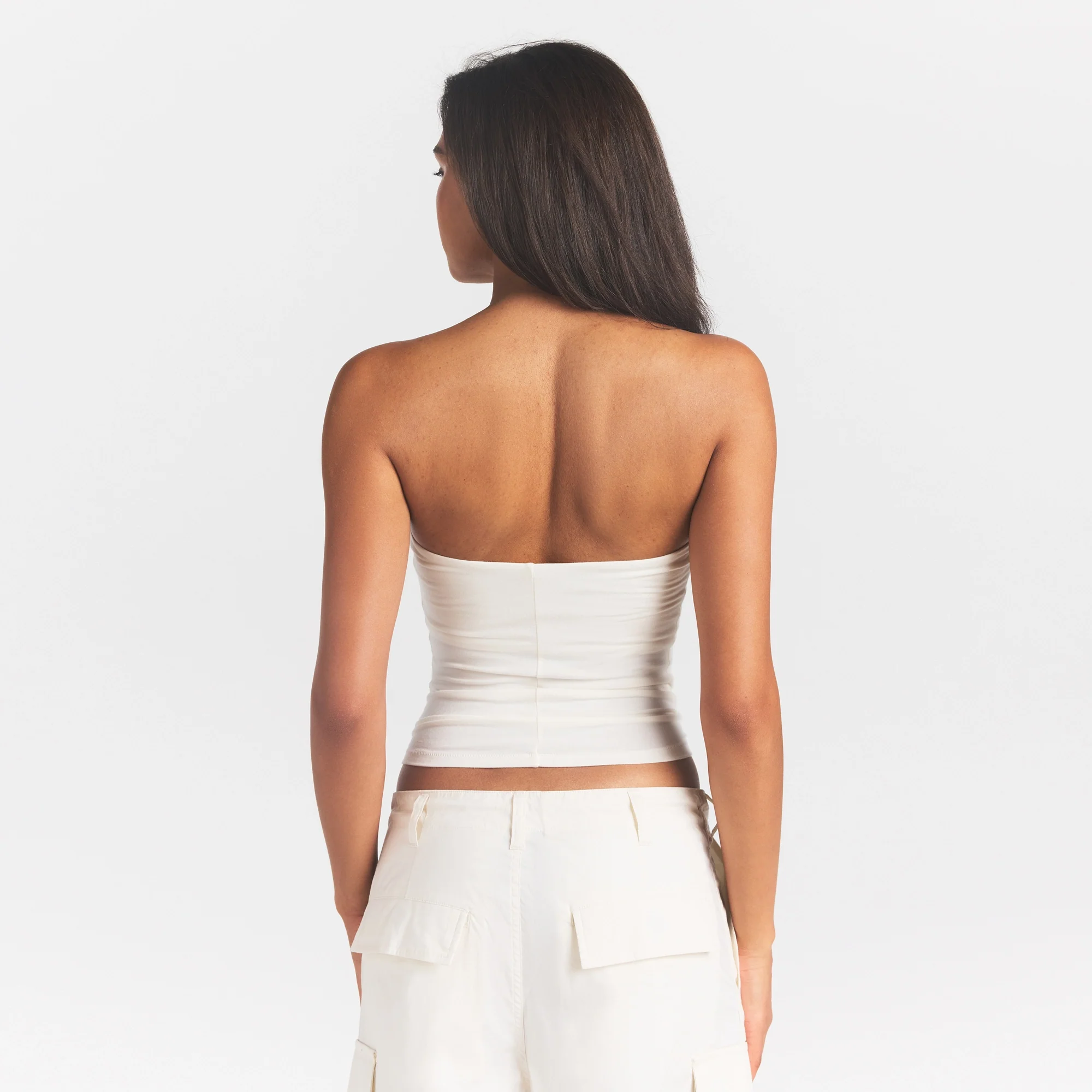 COTTON JERSEY TUBE TOP | MARBLE - Image 4