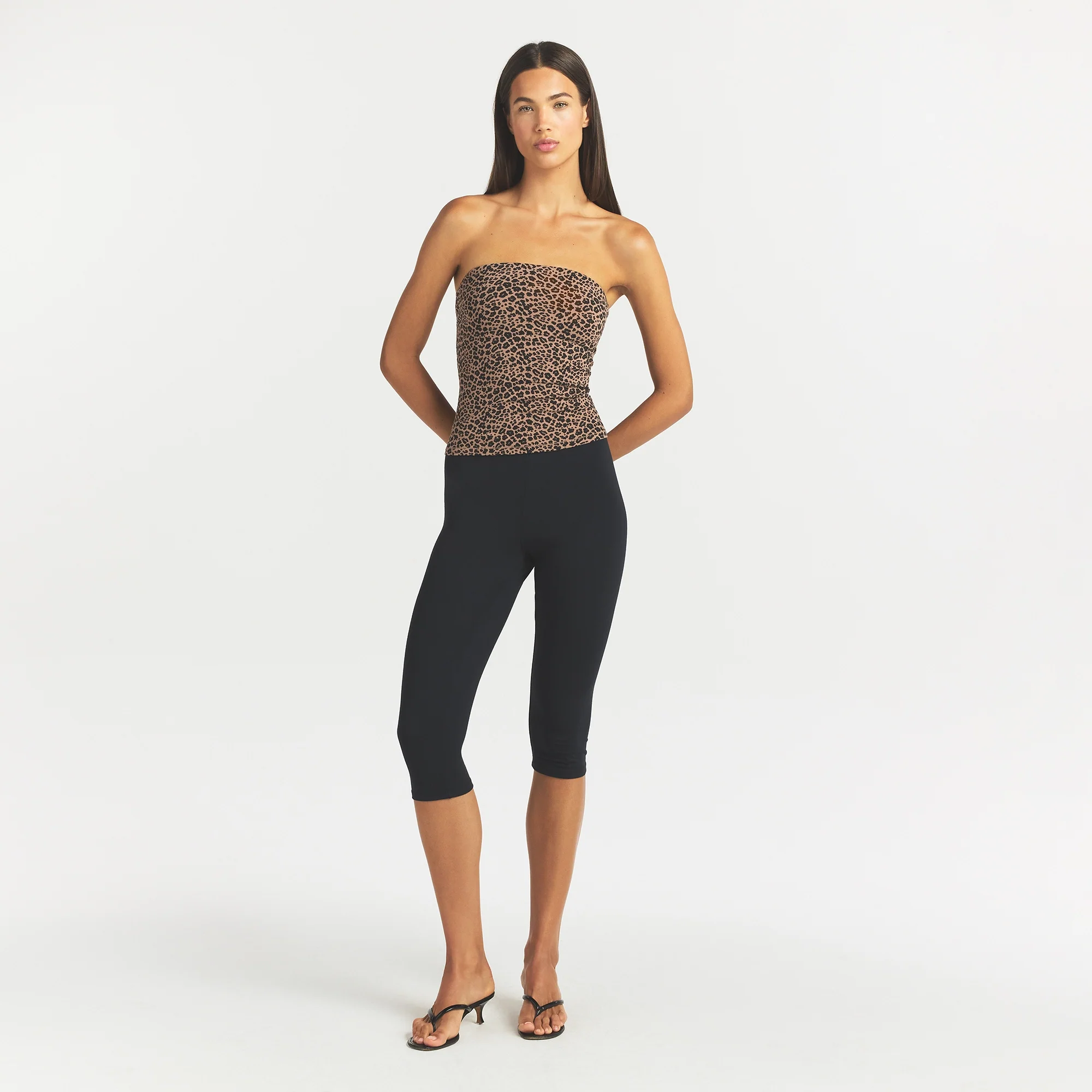 COTTON JERSEY TUBE TOP | SIENNA NATURAL LEOPARD - Image 2
