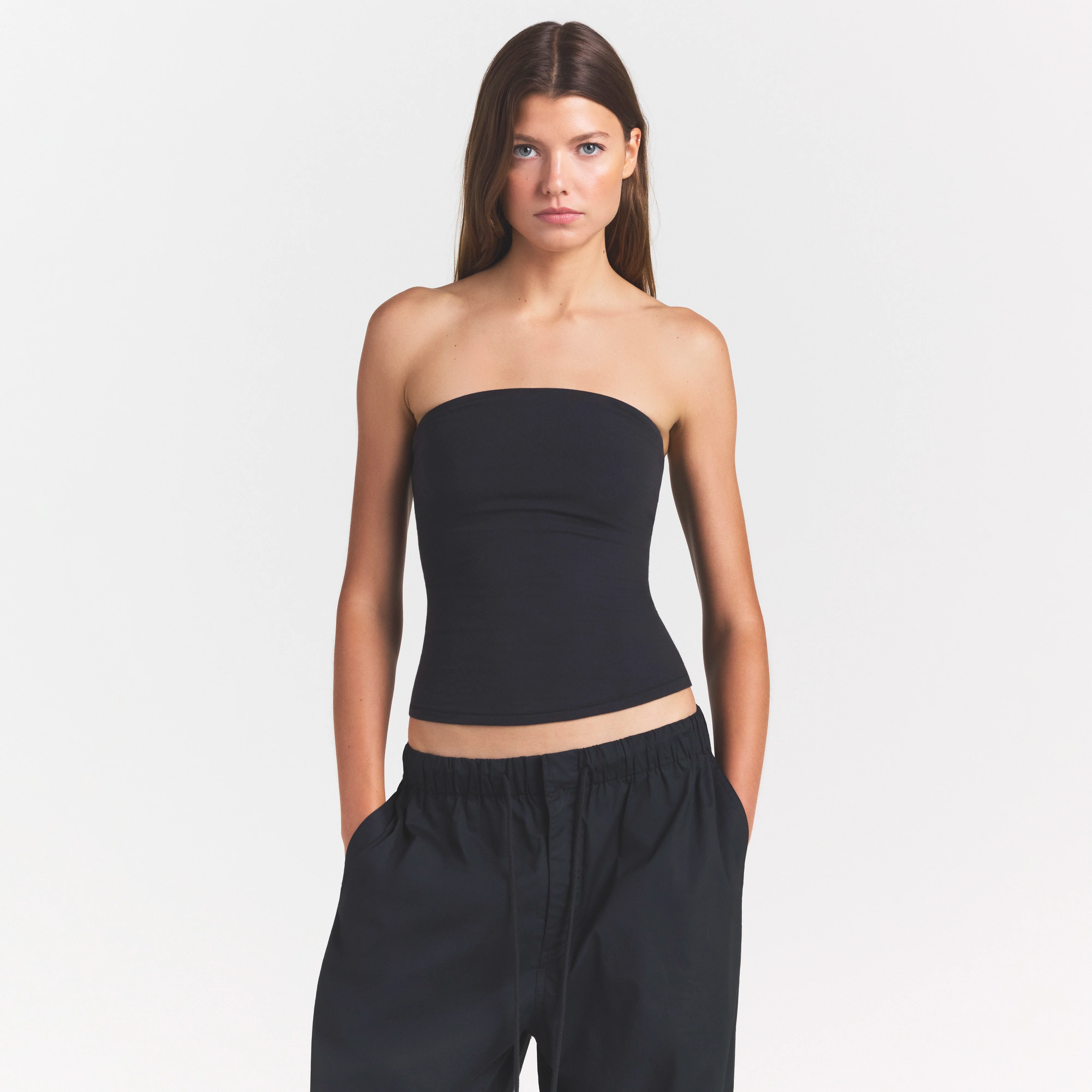 COTTON JERSEY TUBE TOP | SOOT - Image 3