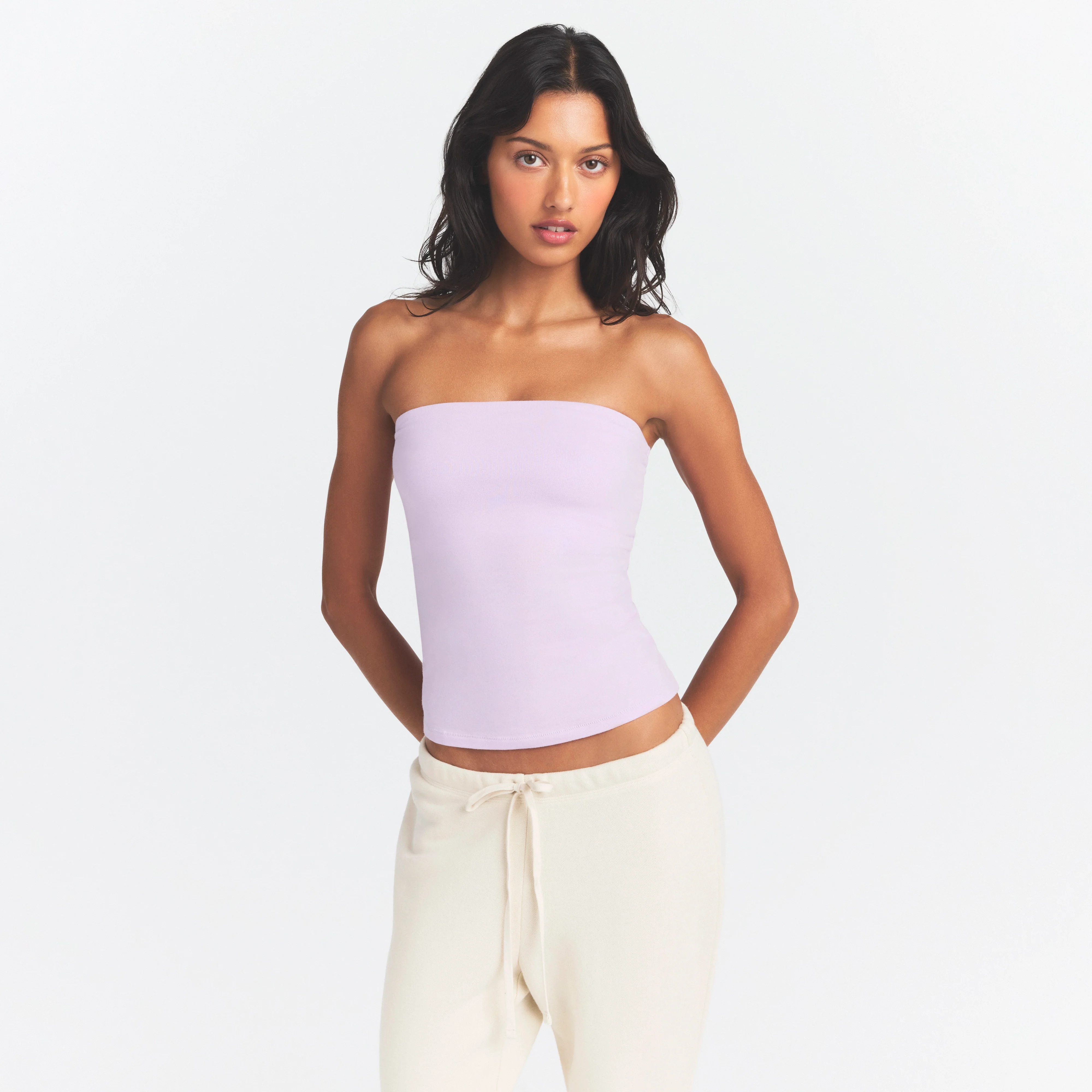 COTTON JERSEY TUBE TOP | SUGAR PLUM - Image 3