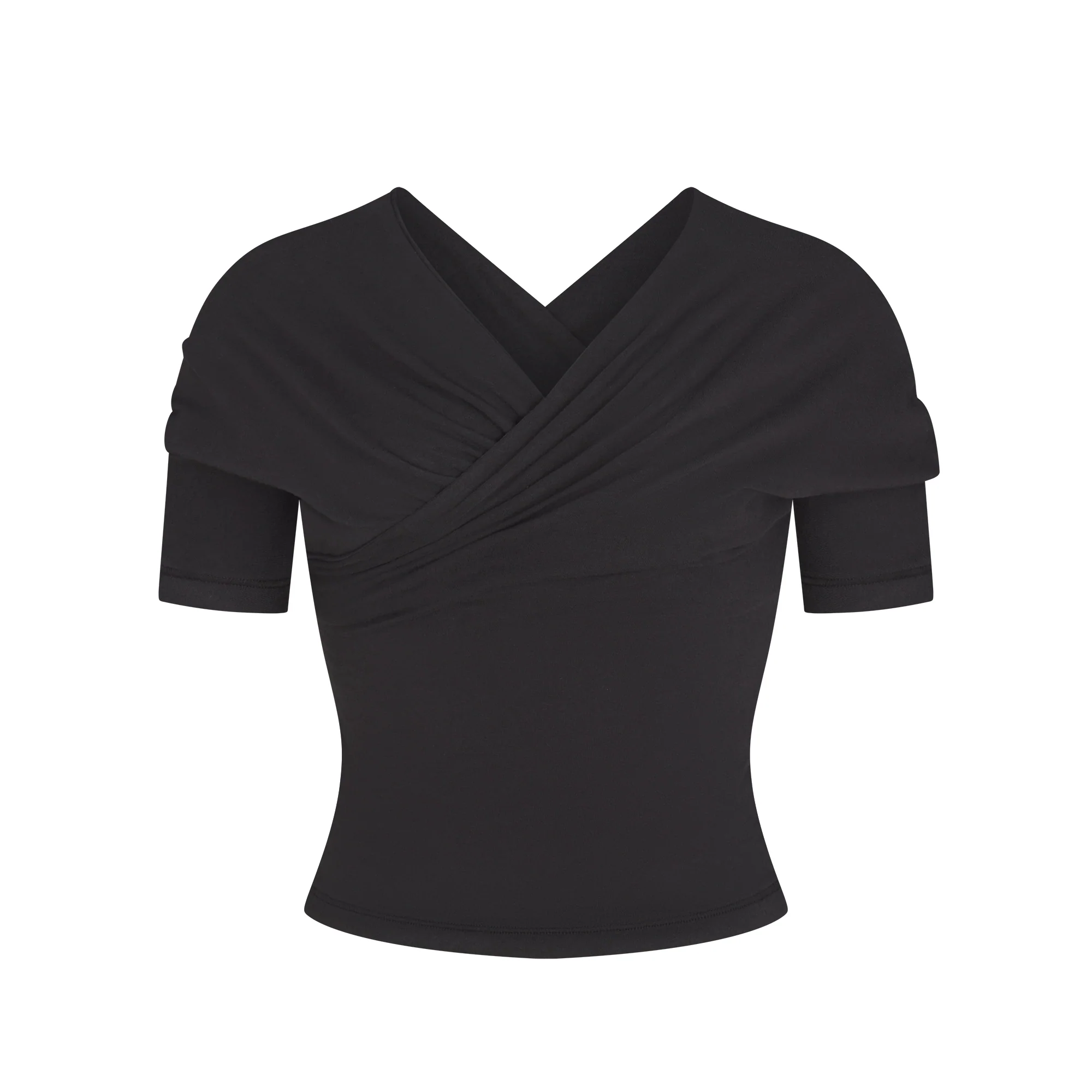 COTTON JERSEY WRAP TOP | SOOT
