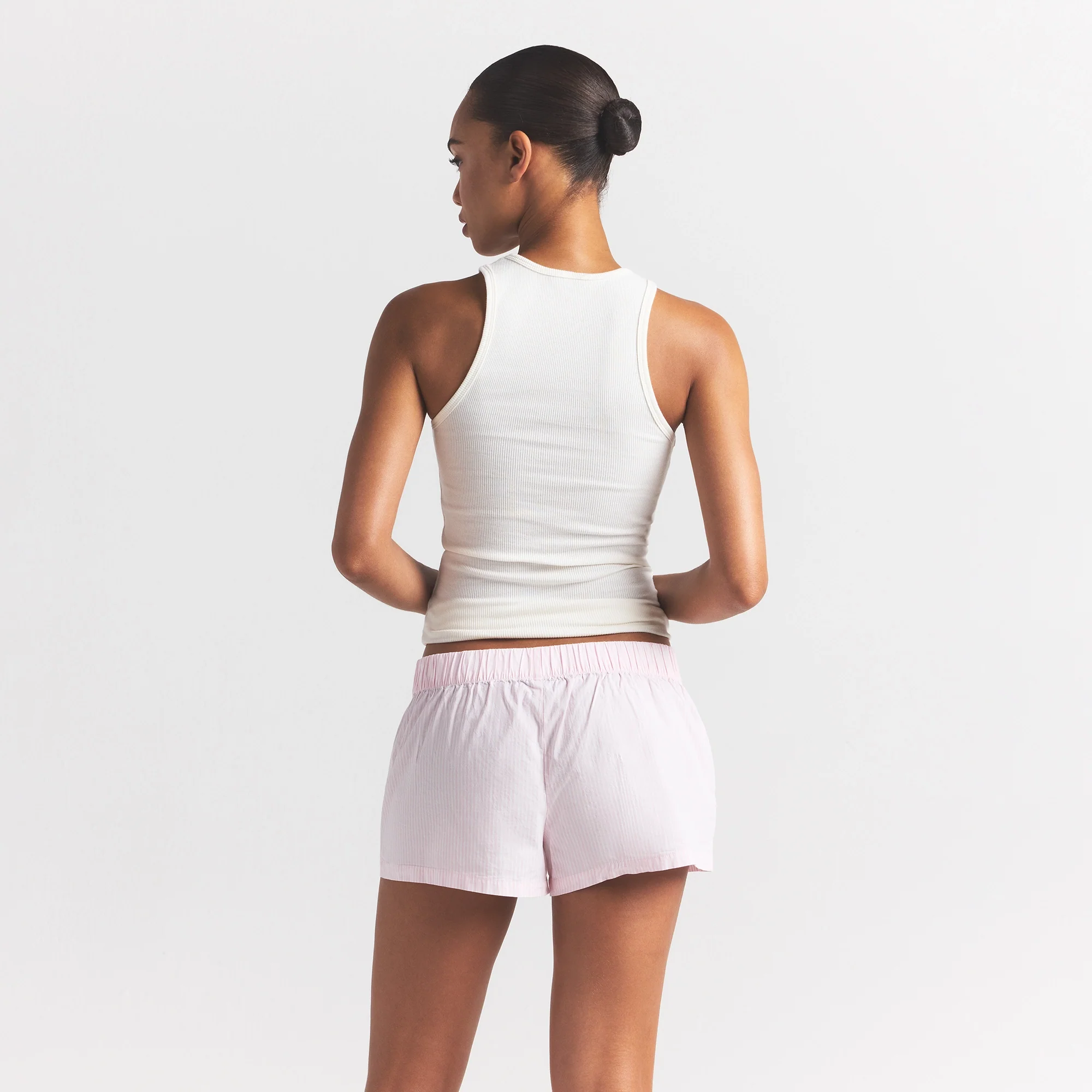 COTTON POPLIN BOXER SLEEP SET | CHERRY BLOSSOM STRIPE - Image 5