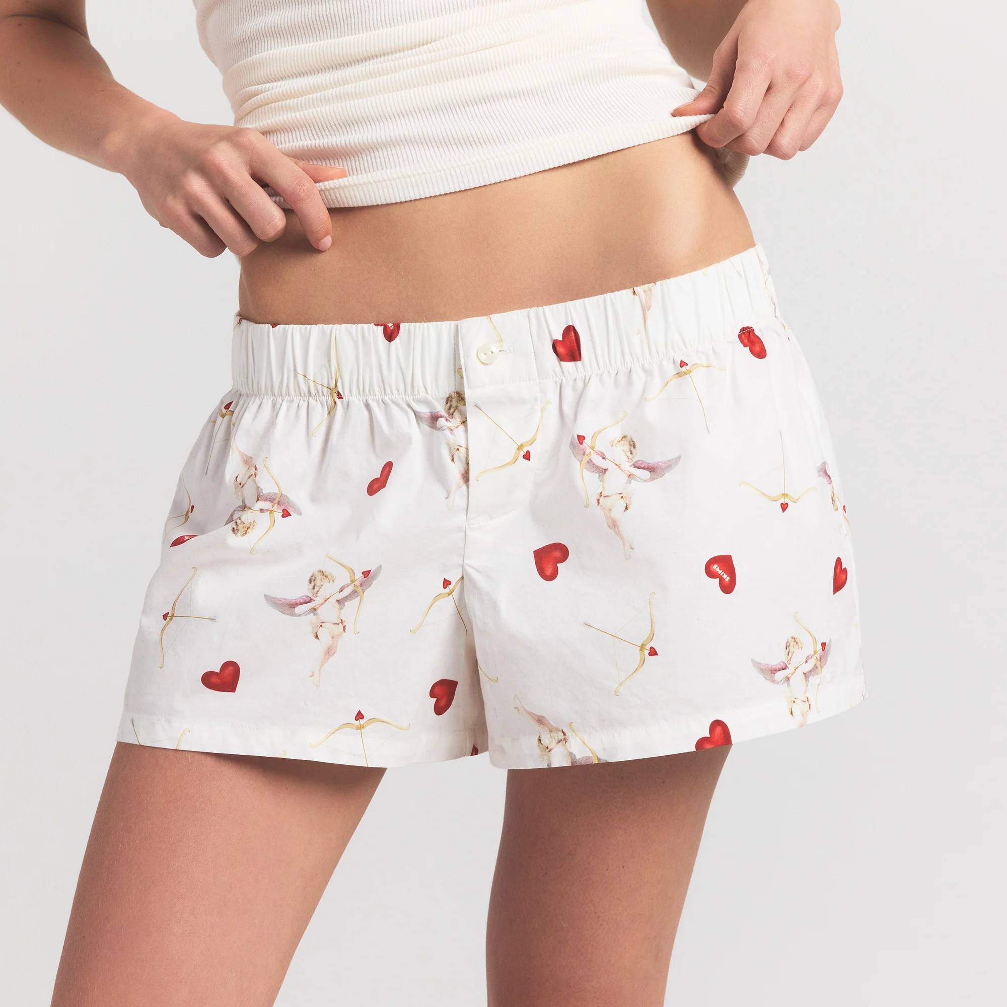COTTON POPLIN BOXER SLEEP SET | MARBLE CHERUB PRINT - Image 3