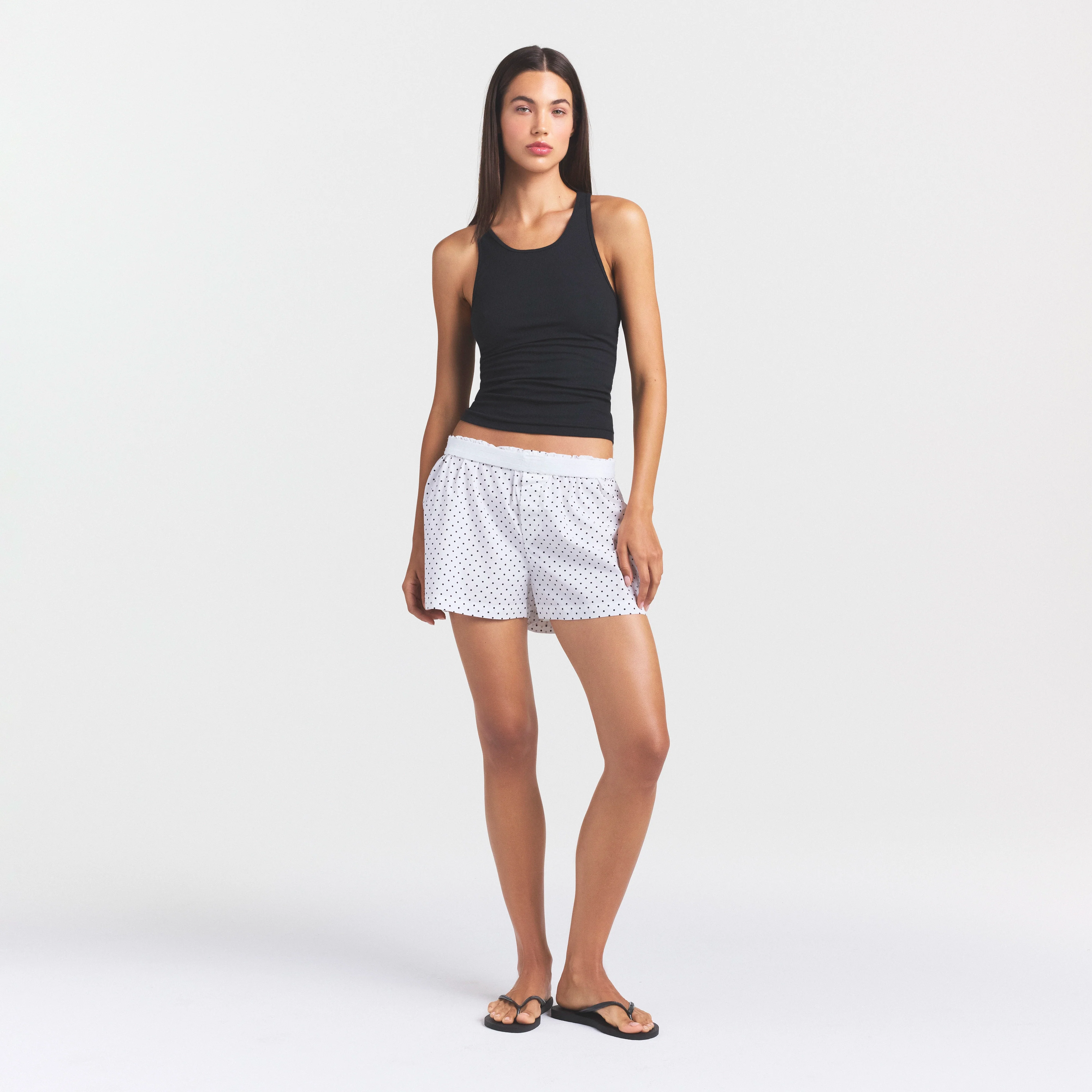 COTTON POPLIN BOXER SLEEP SET | ONYX DOT - Image 2