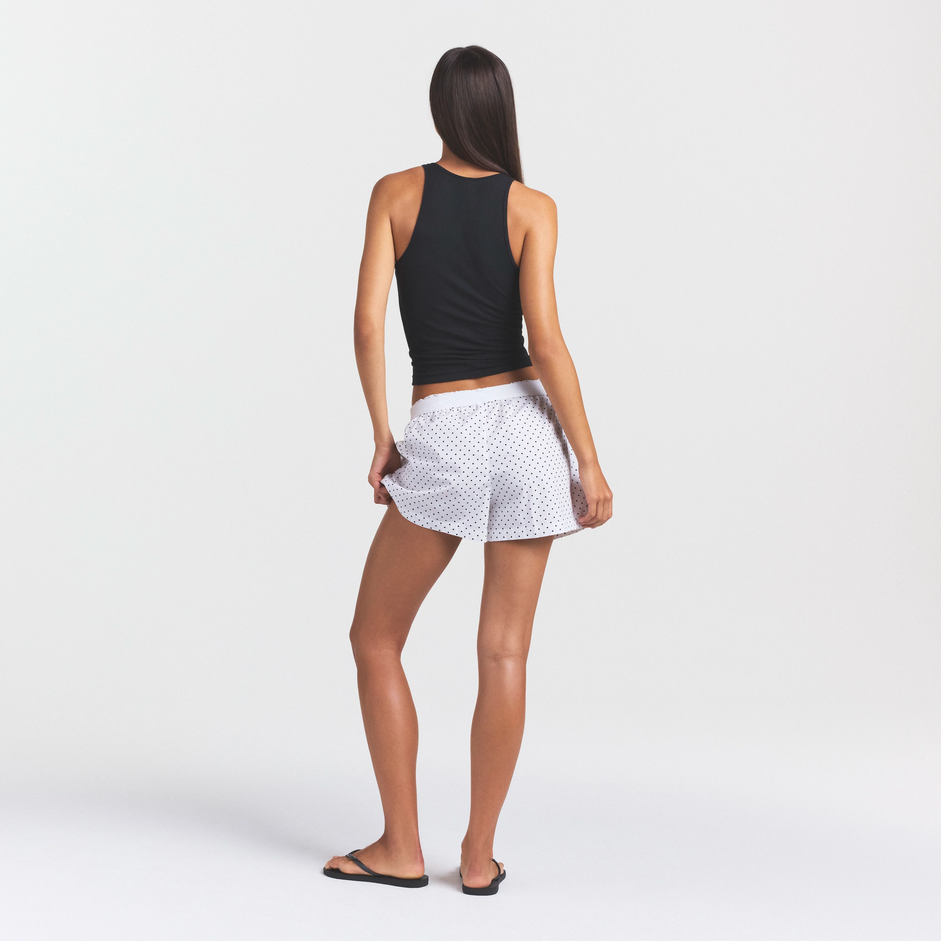 COTTON POPLIN BOXER SLEEP SET | ONYX DOT - Image 4