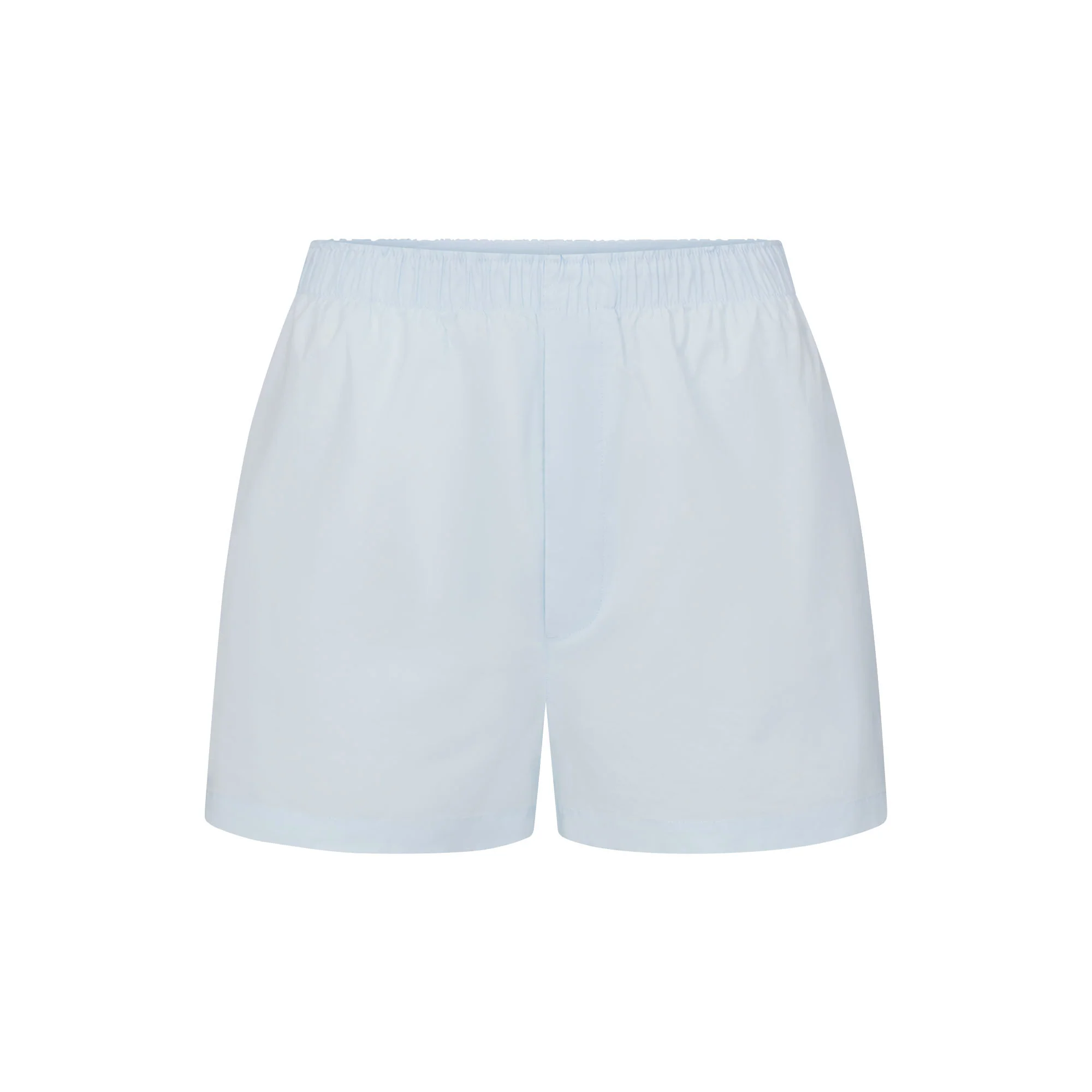 COTTON POPLIN SLEEP LONG SLEEVE AND BOXER SET | BABY BLUE CONTRAST - Image 7