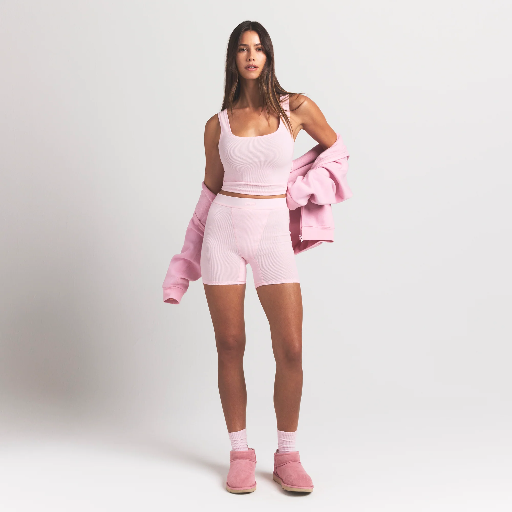 COTTON RIB BOXER | CHERRY BLOSSOM - Image 2