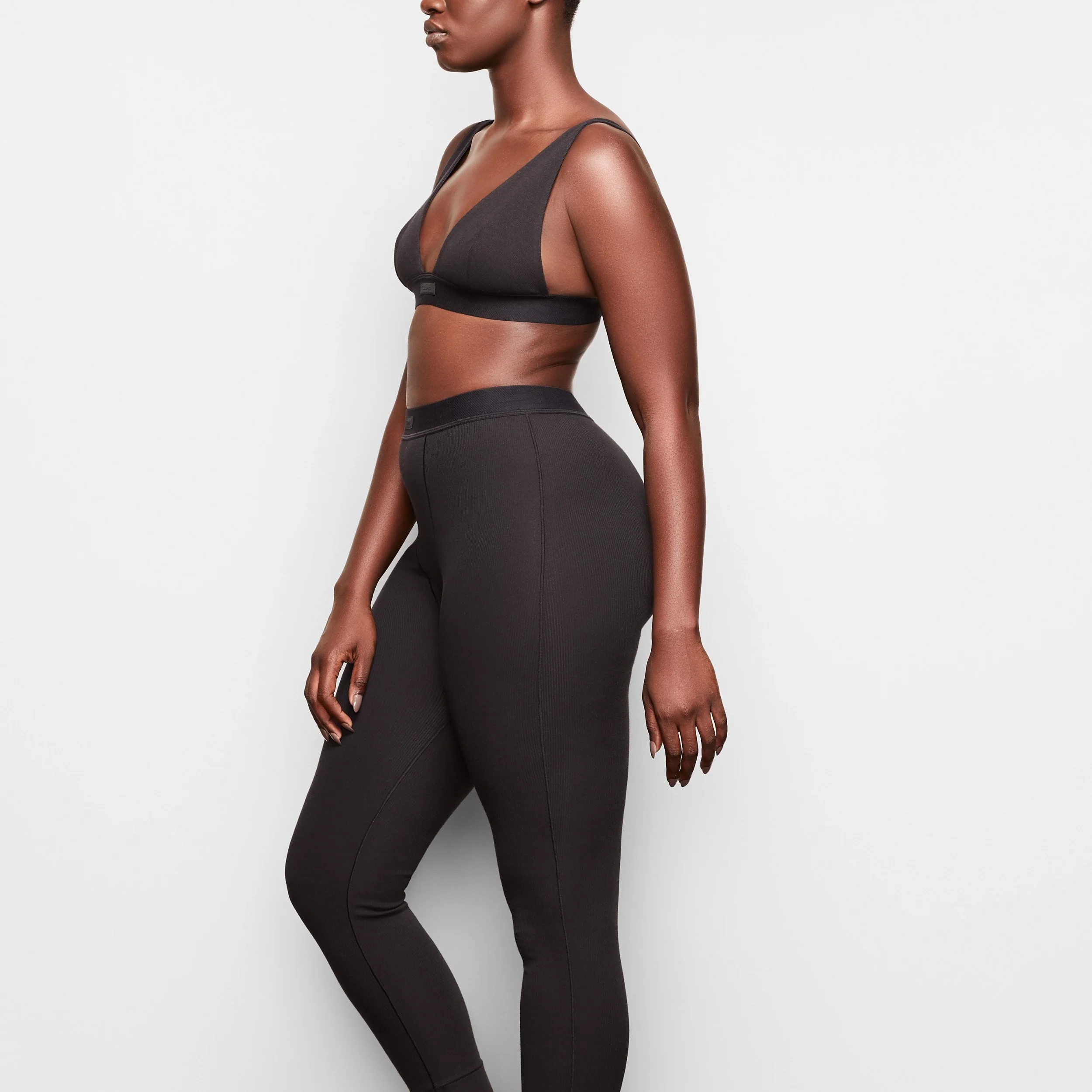 COTTON RIB LEGGING | SOOT - Image 3