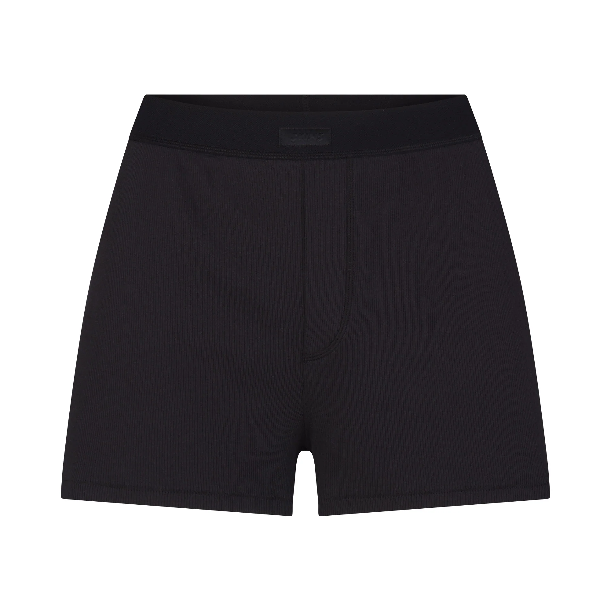 COTTON RIB LOOSE BOXER | SOOT