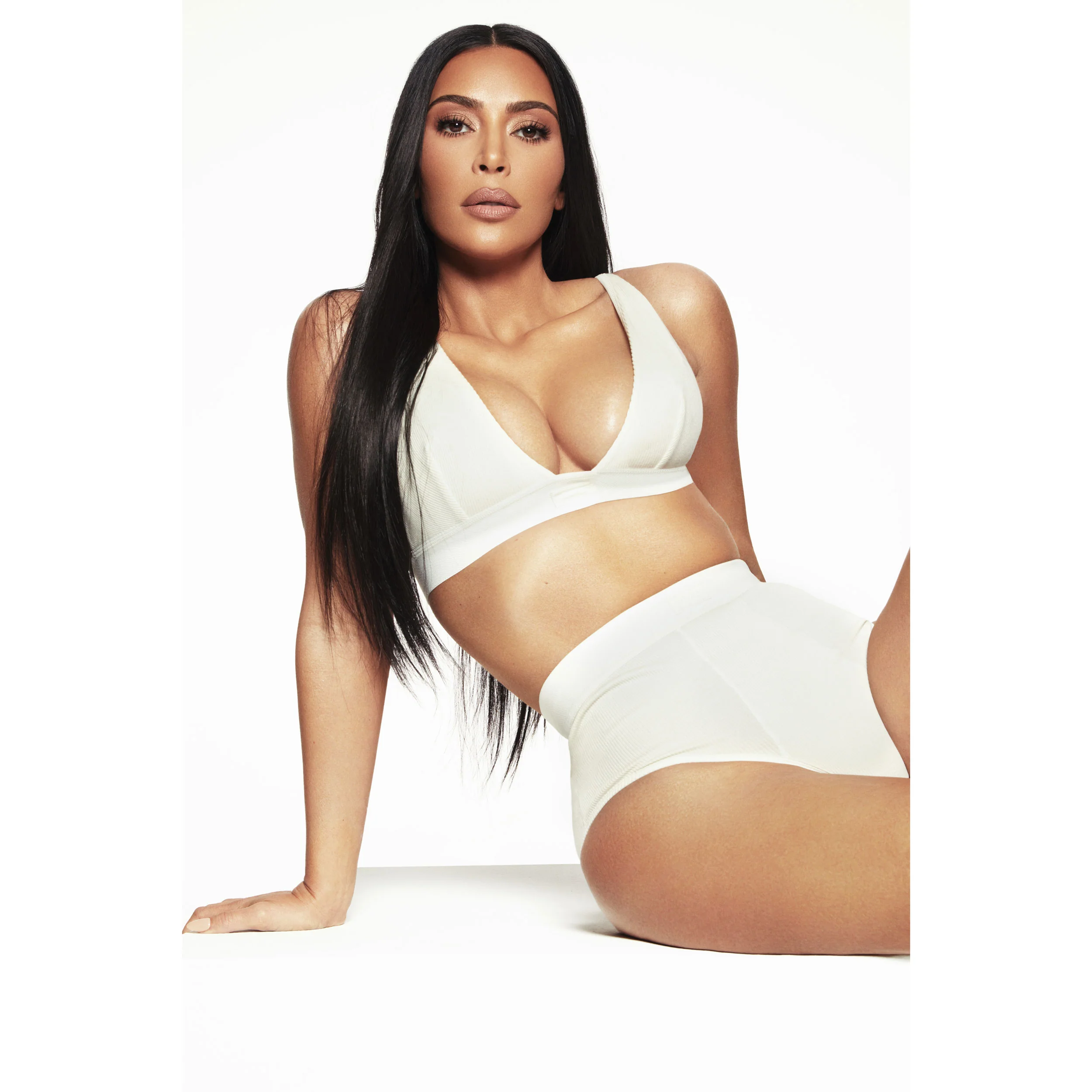COTTON RIB PLUNGE BRALETTE | KYANITE - Image 6