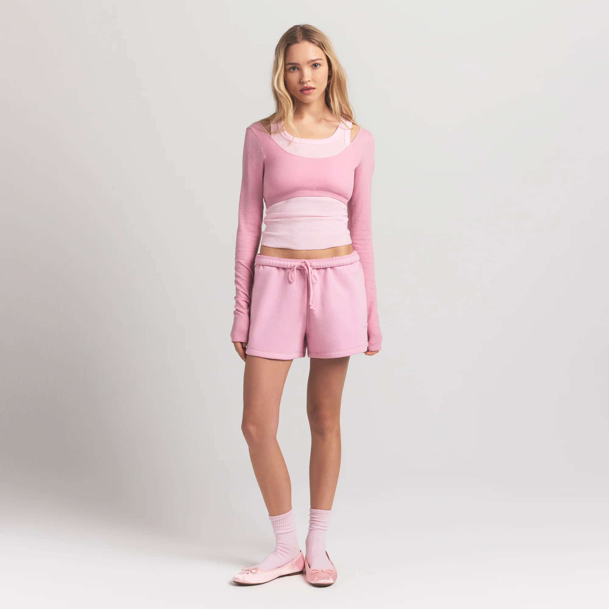 COTTON RIB SCOOP NECK TANK | CHERRY BLOSSOM - Image 5