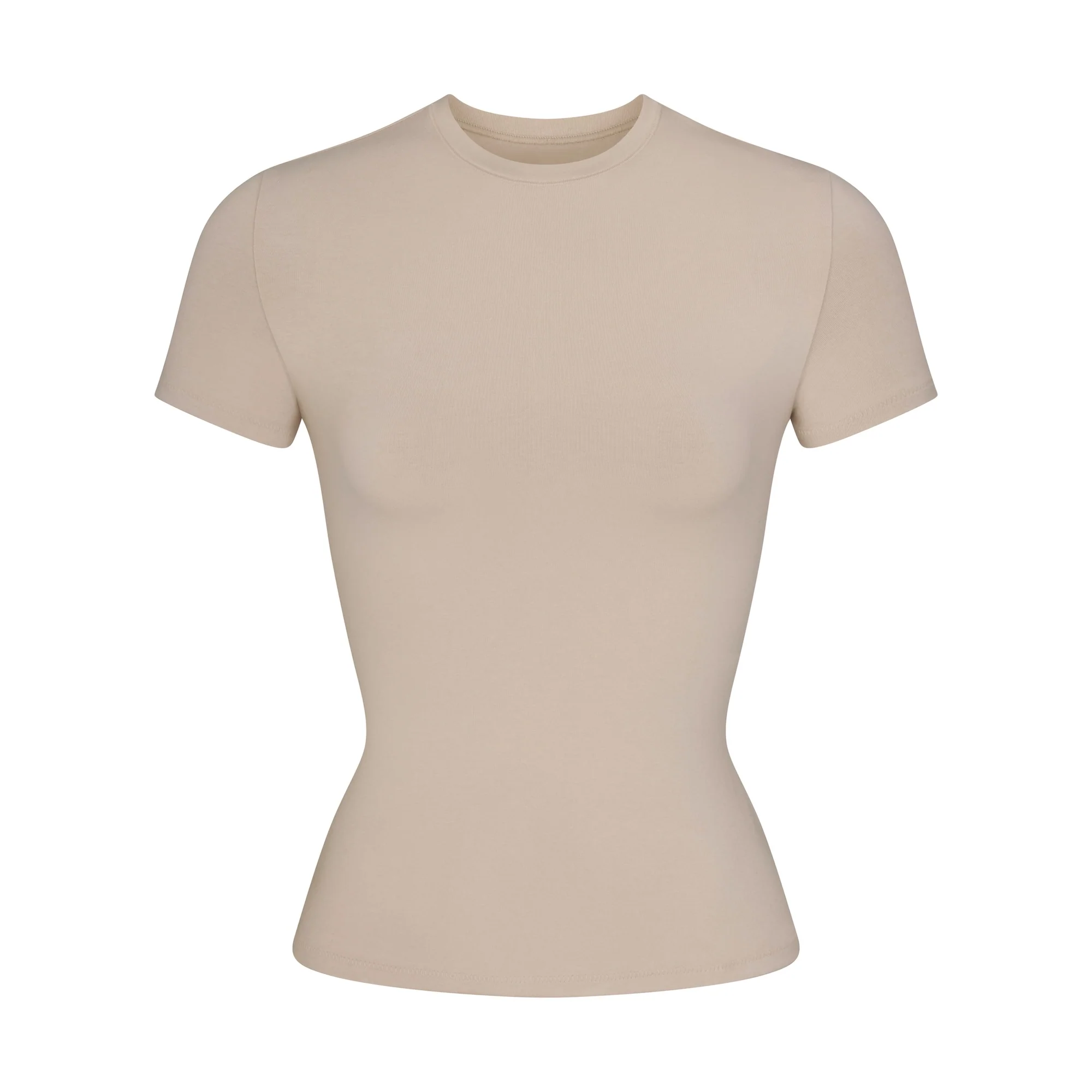 COTTON RIB T-SHIRT | STONE