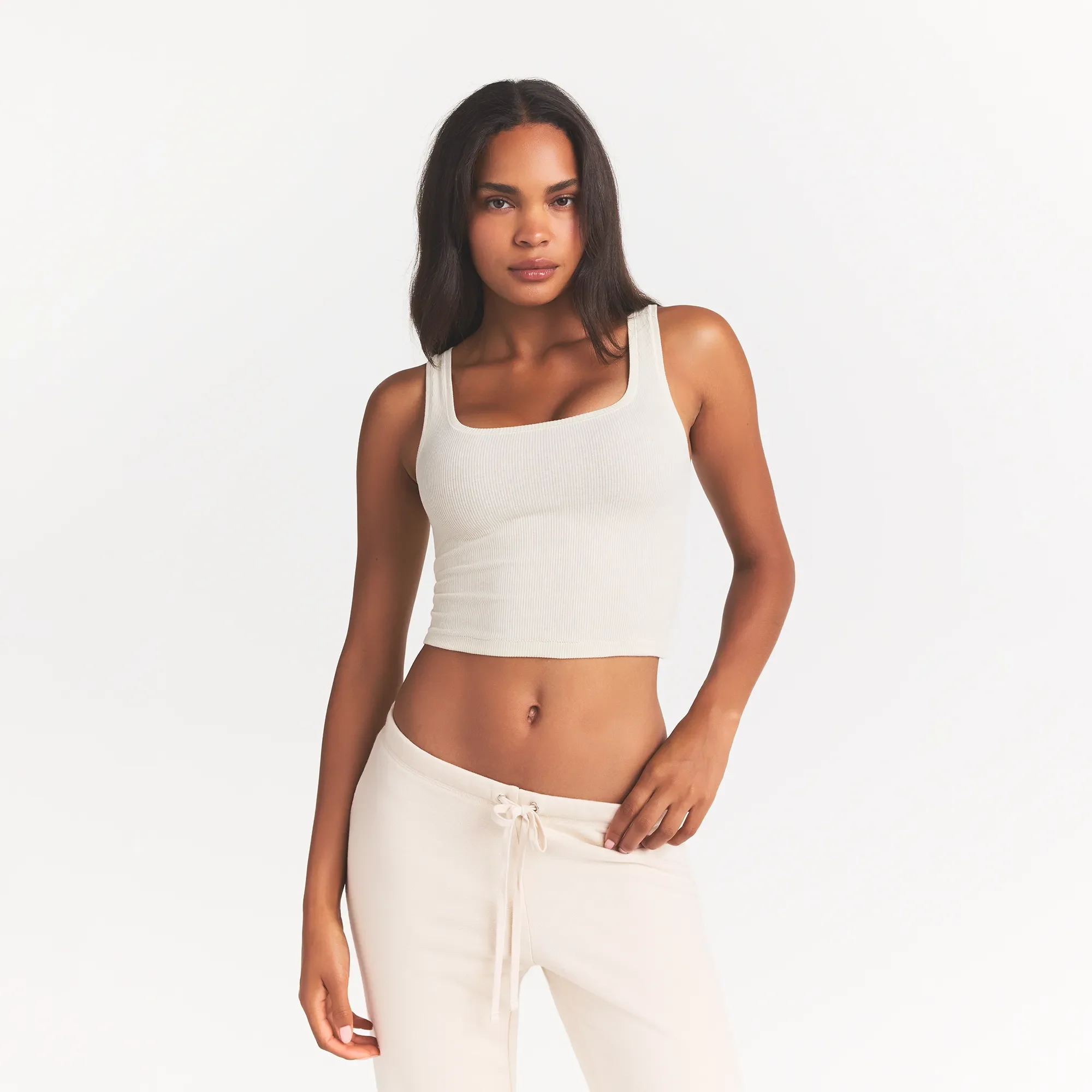 COTTON RIB TANK | BONE - Image 3