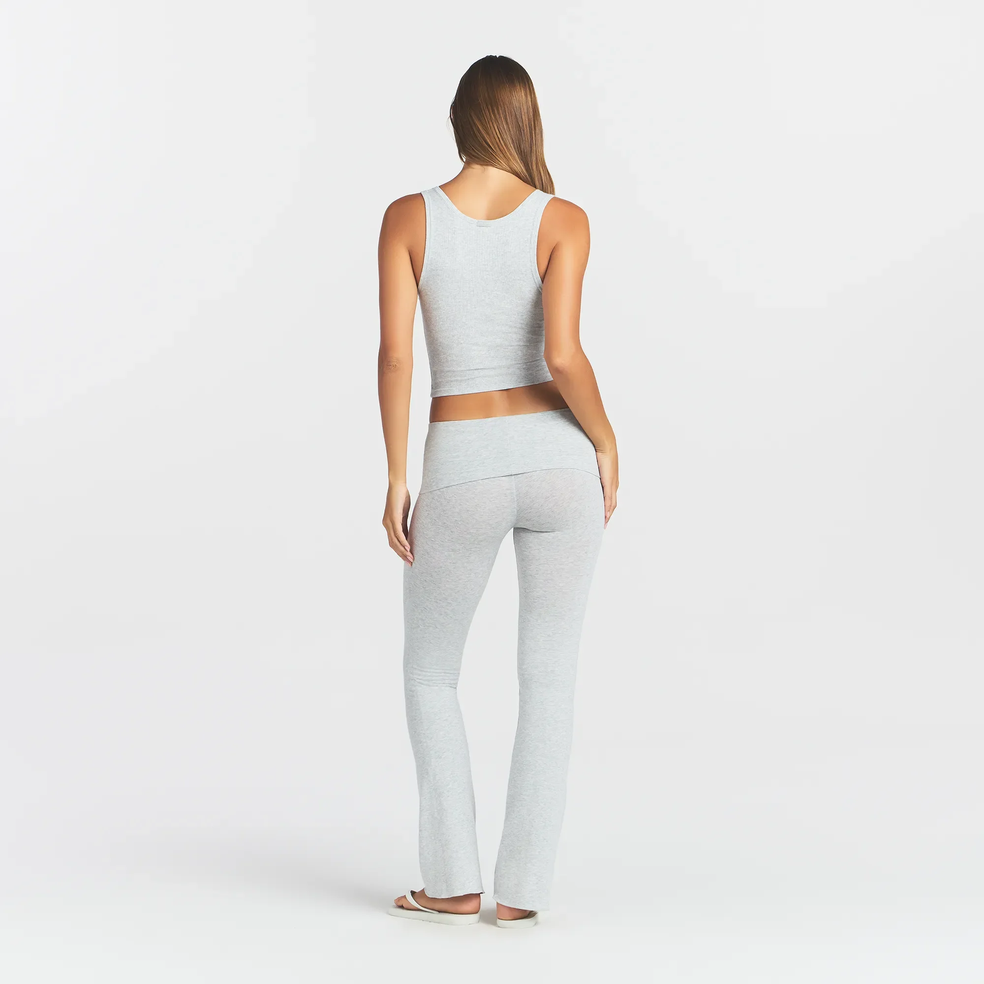 COTTON RIB TANK | LIGHT HEATHER GREY - Image 5