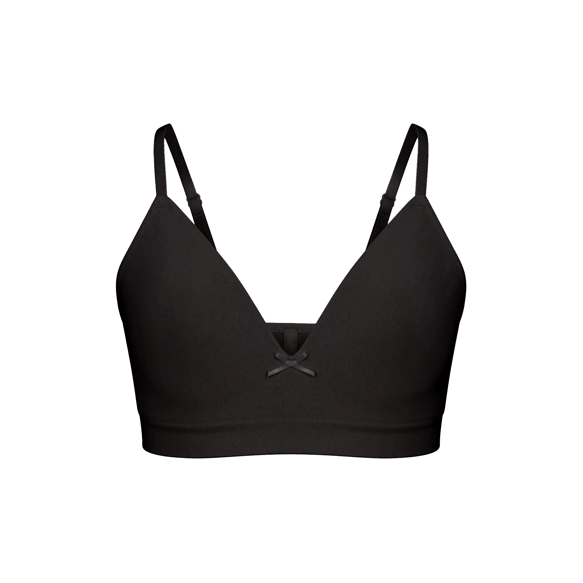 COTTON SEAMLESS JUNIORS TRAINING BRA 2-PACK | LIGHT HEATHER GREY AND SOOT - Image 3