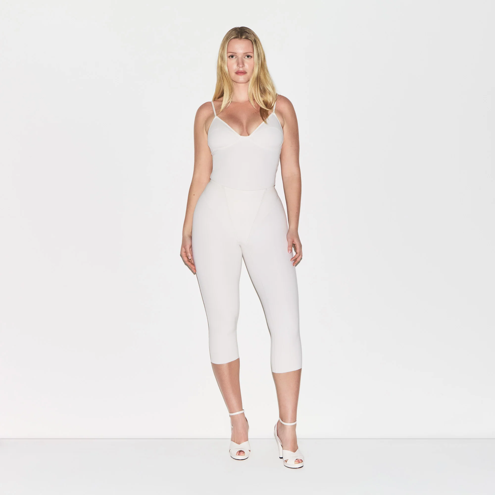 COTTON SHAPEWEAR THONG BODYSUIT | MARBLE - Image 4
