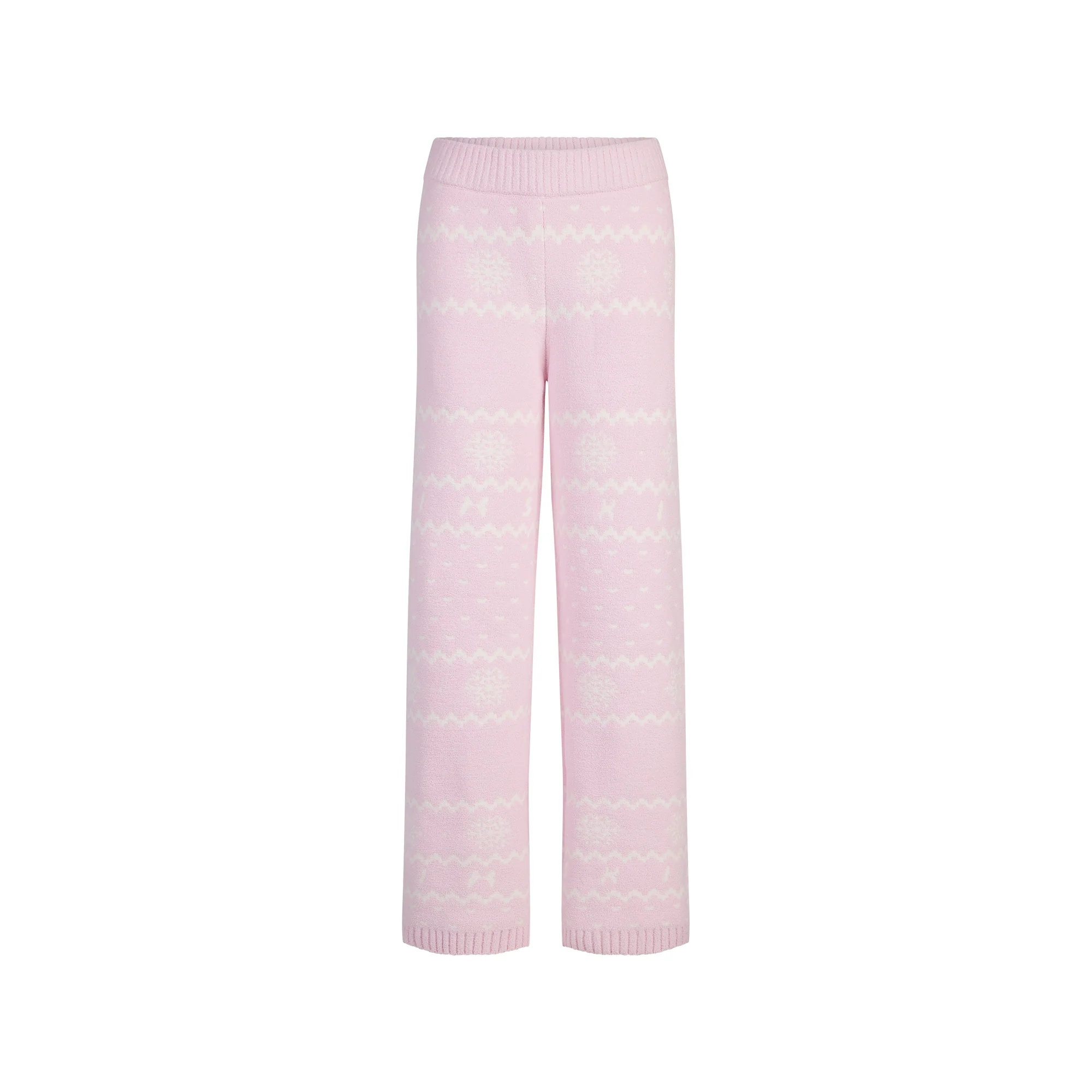COZY LIGHT PANT | BABY PINK HEART FAIR ISLE