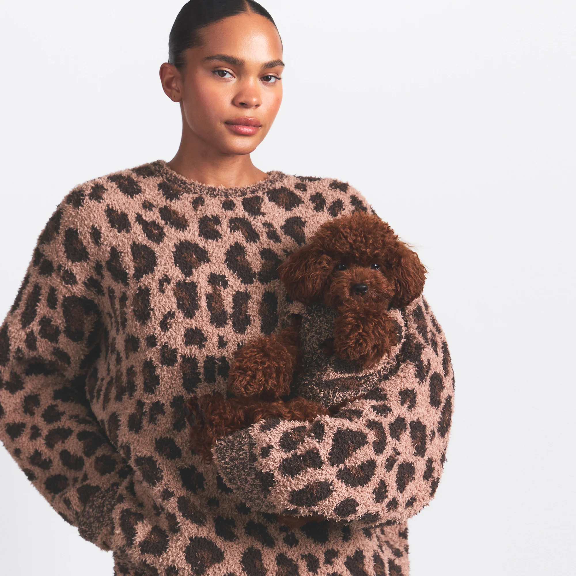 COZY OVERSIZED CREWNECK PULLOVER | SIENNA LEOPARD PRINT - Image 3