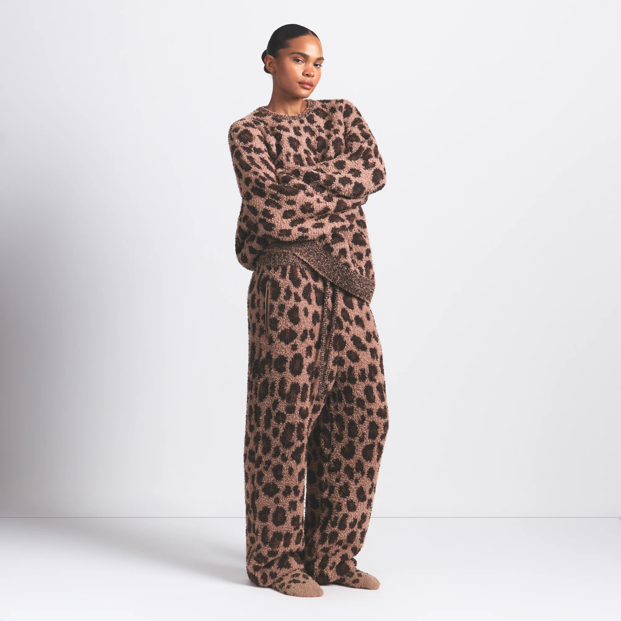 COZY OVERSIZED CREWNECK PULLOVER | SIENNA LEOPARD PRINT - Image 5