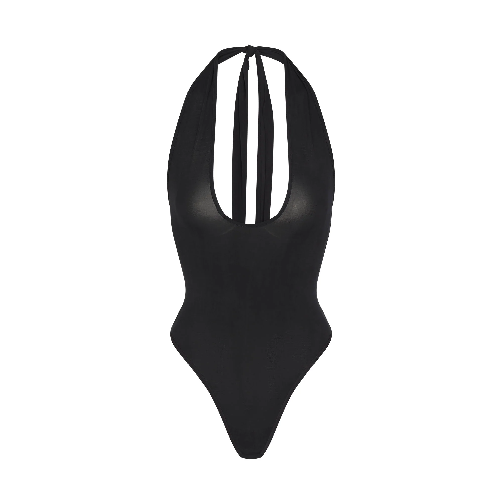 CUPRO JERSEY HALTER BODYSUIT | OBSIDIAN - Image 6