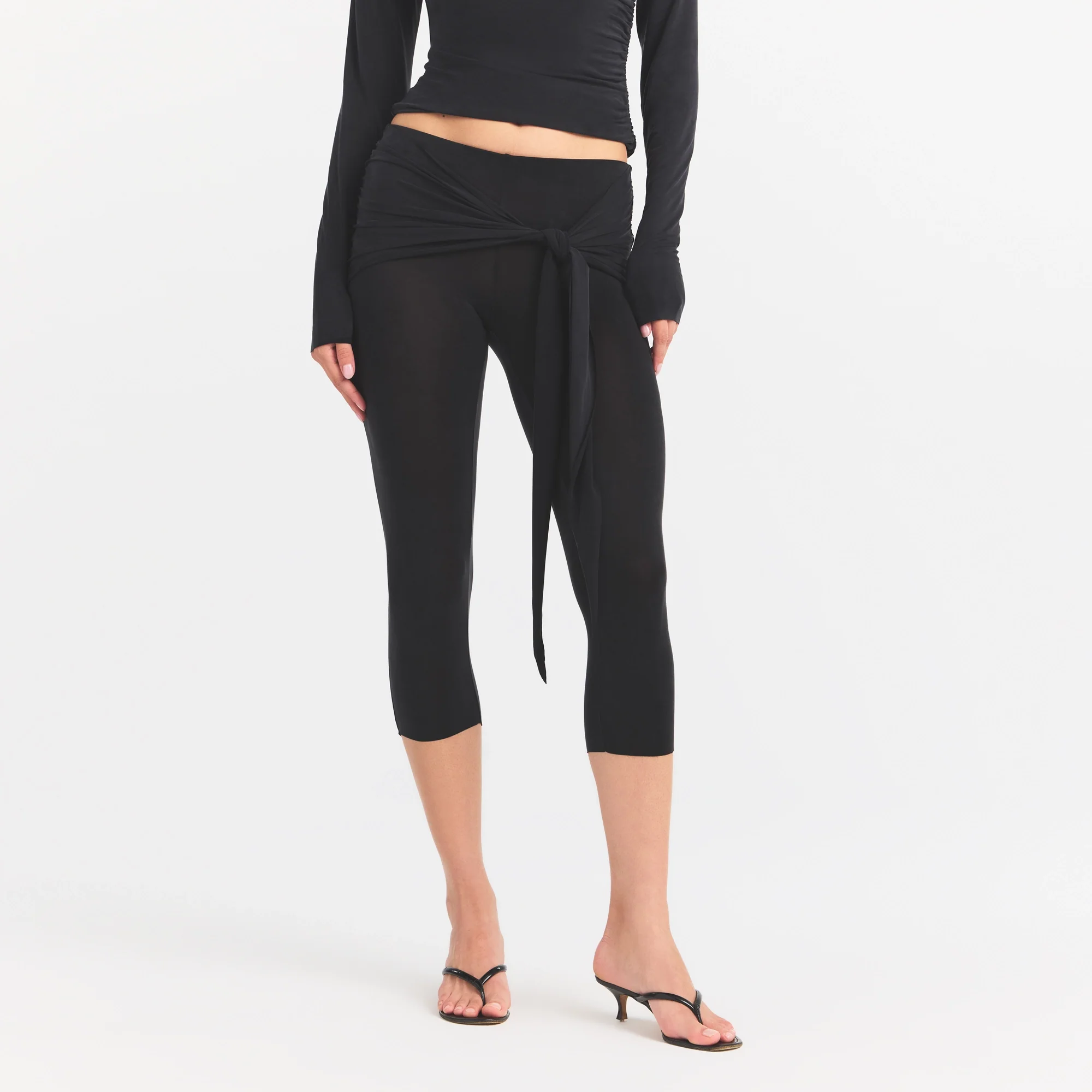 CUPRO JERSEY WRAP CAPRI | OBSIDIAN - Image 3