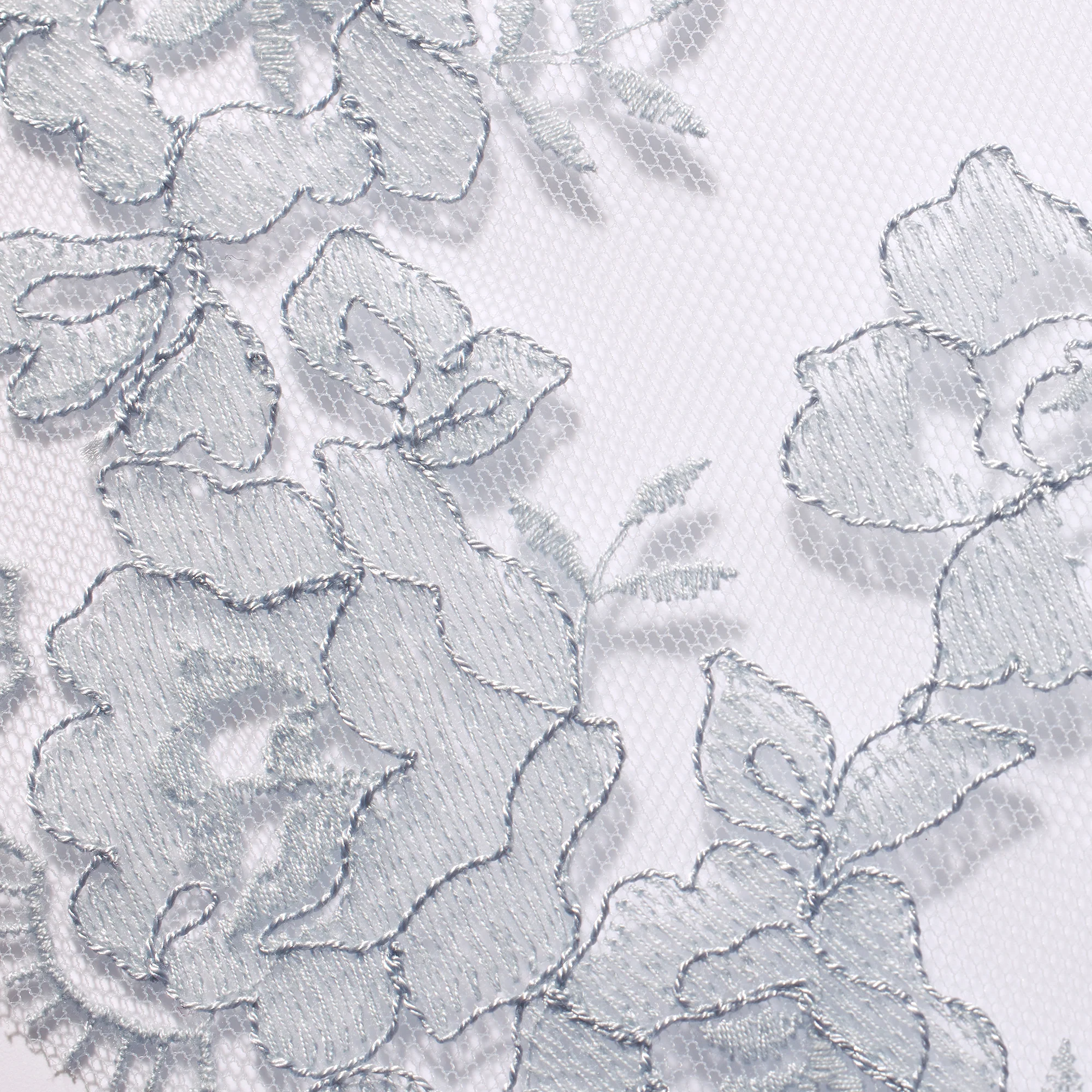 EMBROIDERED LINGERIE FRONT CLOSE UNLINED BRA | PEARL - Image 4