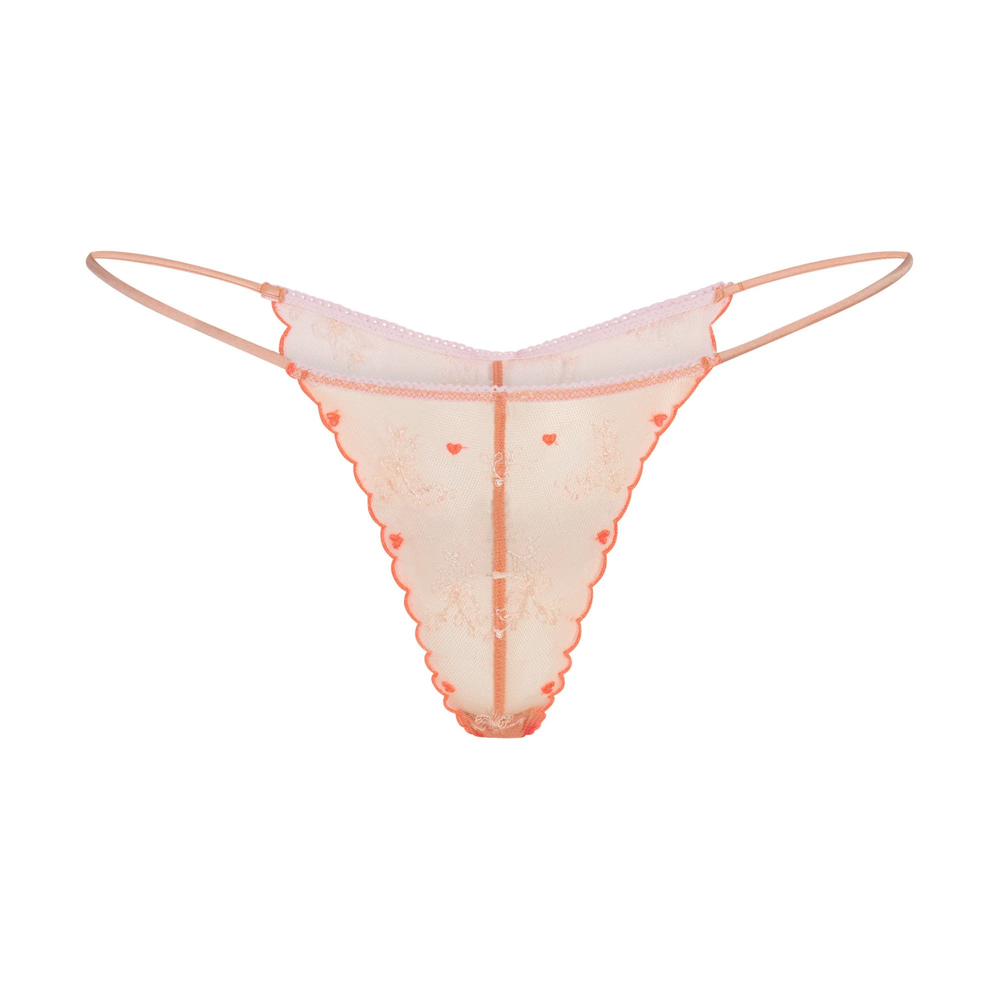 EMBROIDERED TULLE MINI SLIP DRESS AND TANGA SET | GUAVA HEART TULLE - Image 6