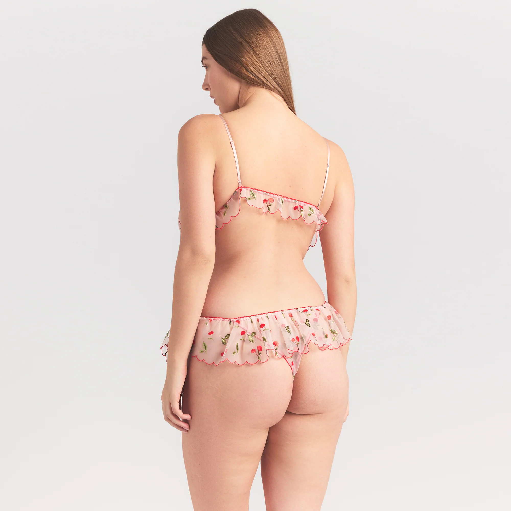 EMBROIDERED TULLE SKIRT BIKINI | PRIMROSE CHERRY TULLE - Image 5