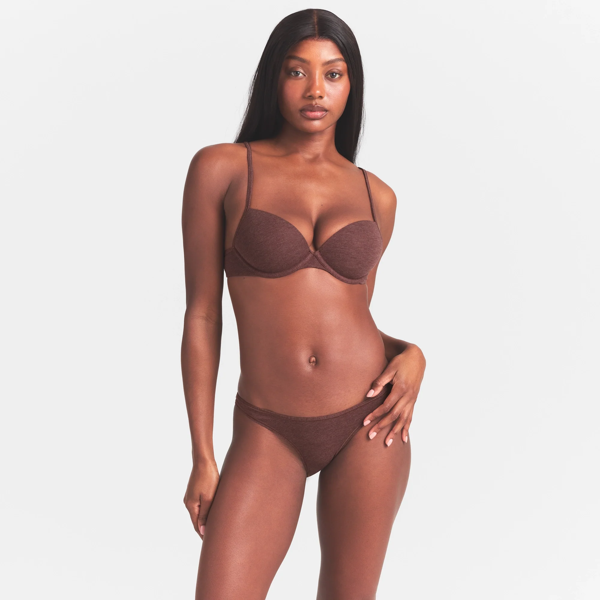EVERYDAY COTTON BIKINI | COCOA HEATHER - Image 4