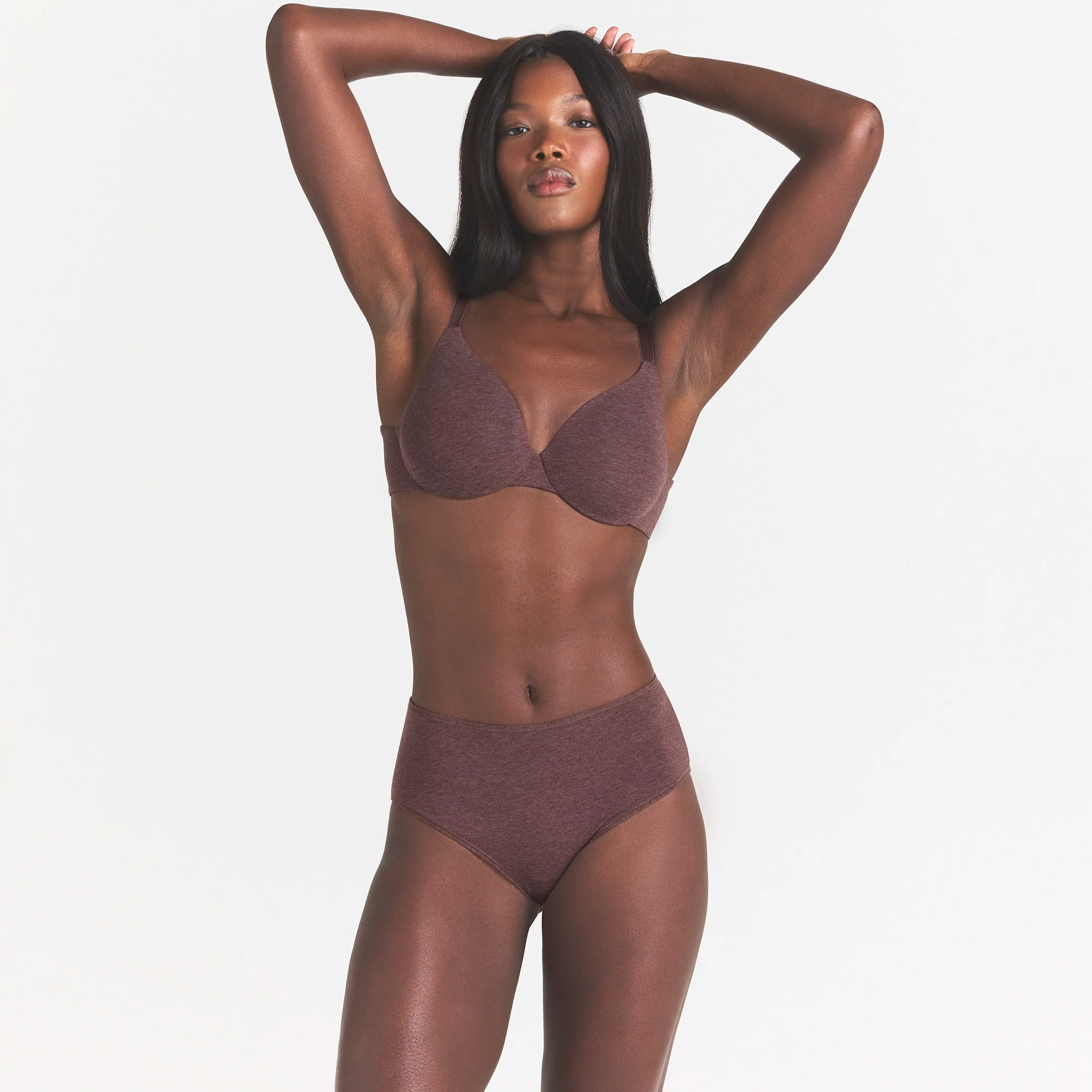 EVERYDAY COTTON BRIEF | COCOA HEATHER - Image 4