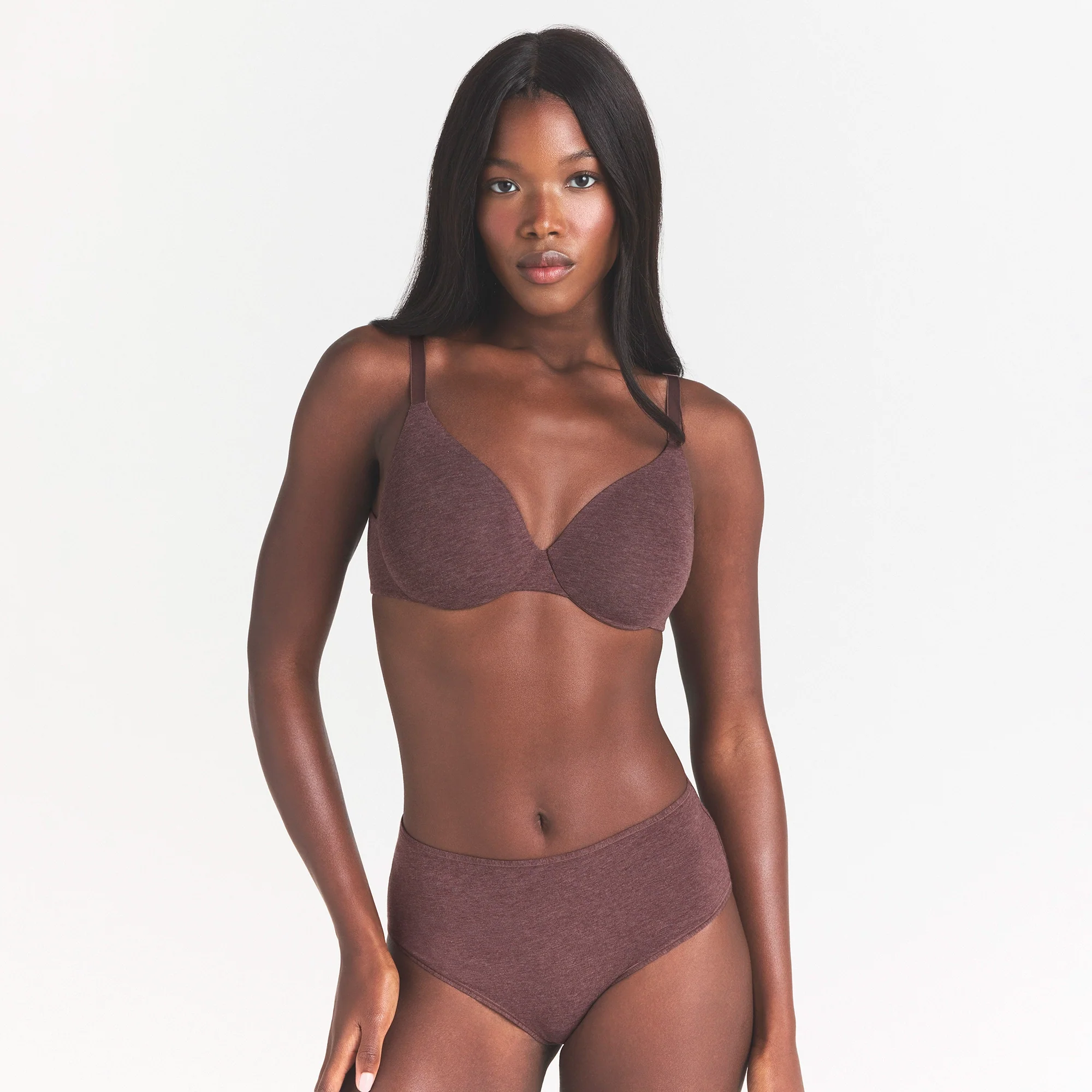 EVERYDAY COTTON FULL COVERAGE BRA | COCOA HEATHER - Image 4