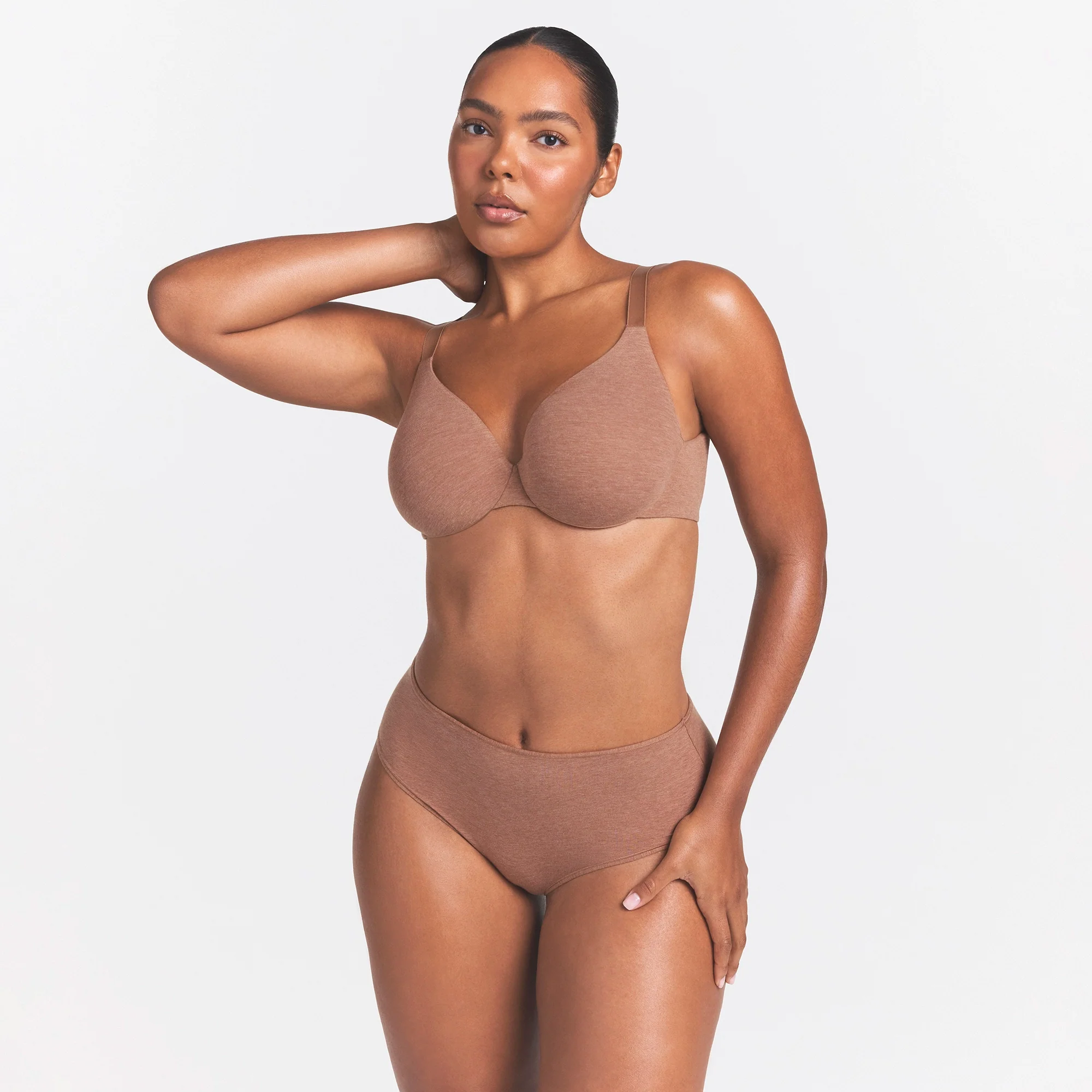 EVERYDAY COTTON FULL COVERAGE BRA | SIENNA HEATHER - Image 3