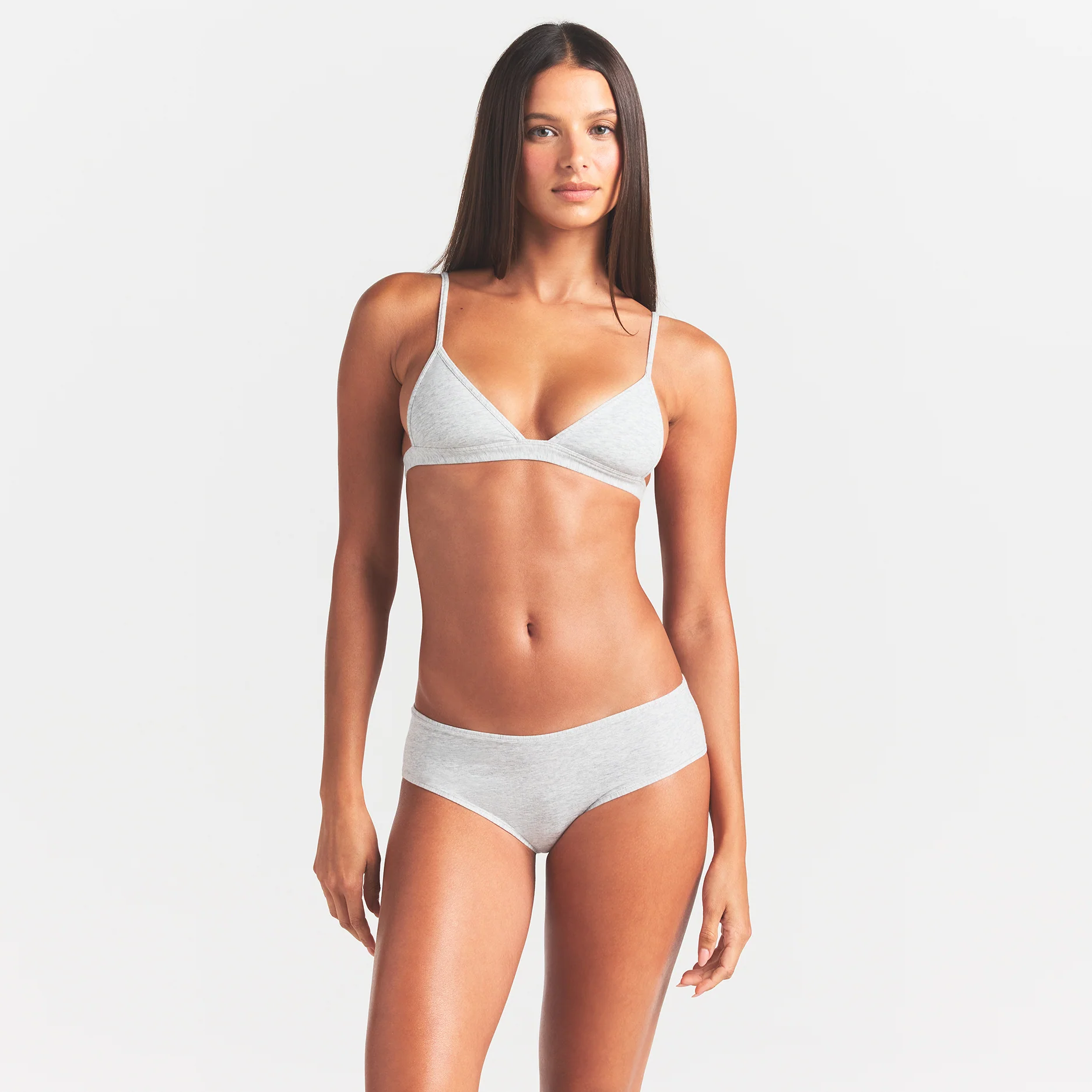 EVERYDAY COTTON HIPSTER | LIGHT HEATHER GREY - Image 3