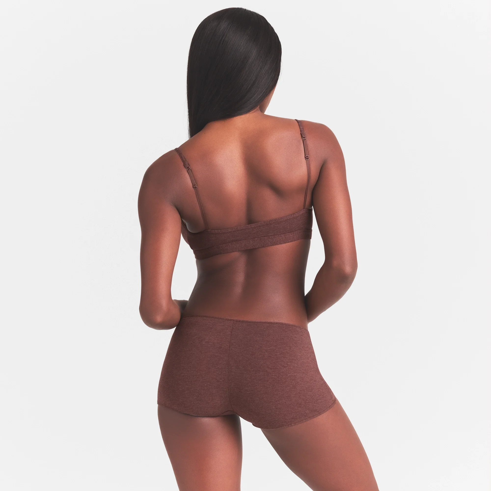 EVERYDAY COTTON SCOOP BRALETTE | COCOA HEATHER - Image 4