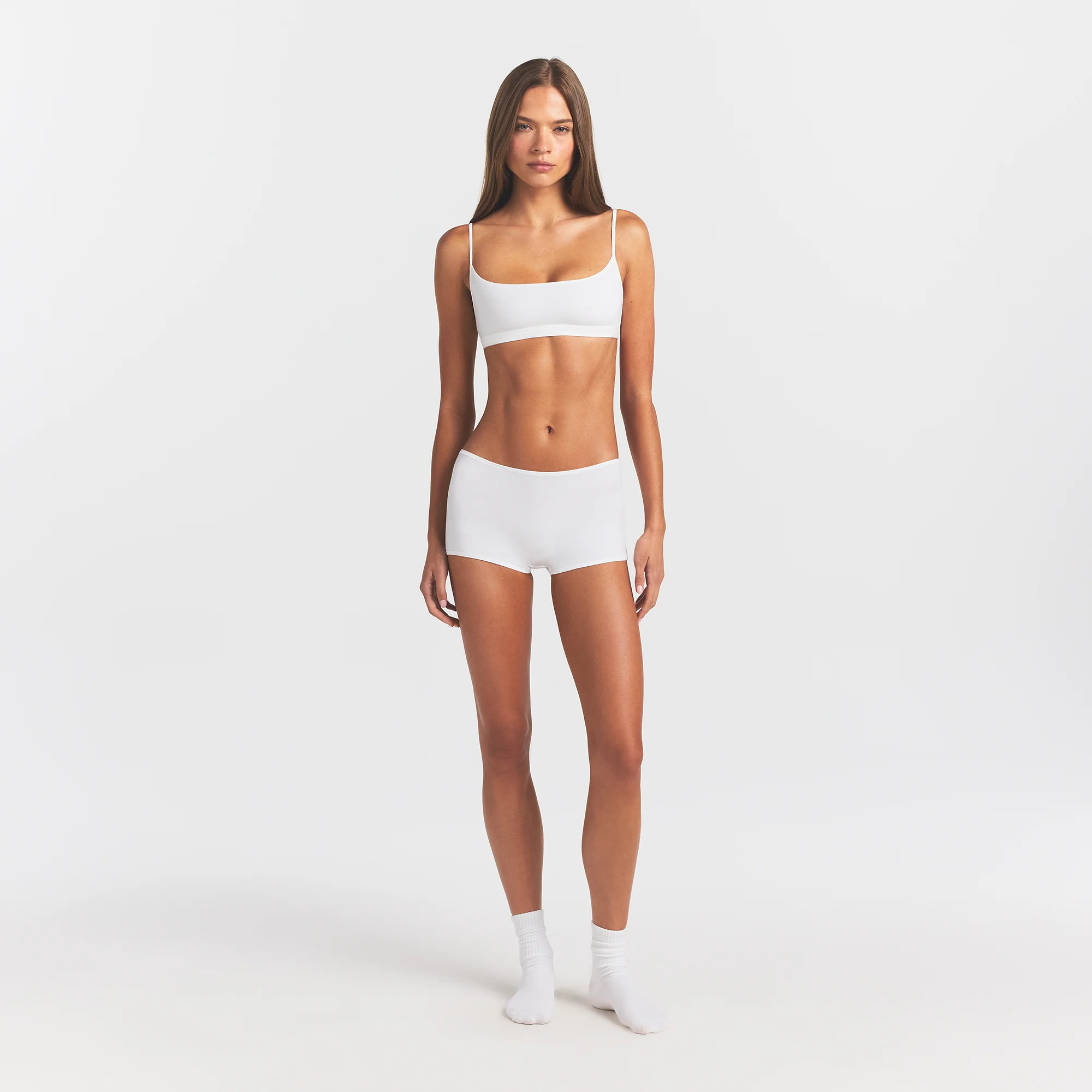 EVERYDAY COTTON SCOOP BRALETTE | SNOW - Image 2