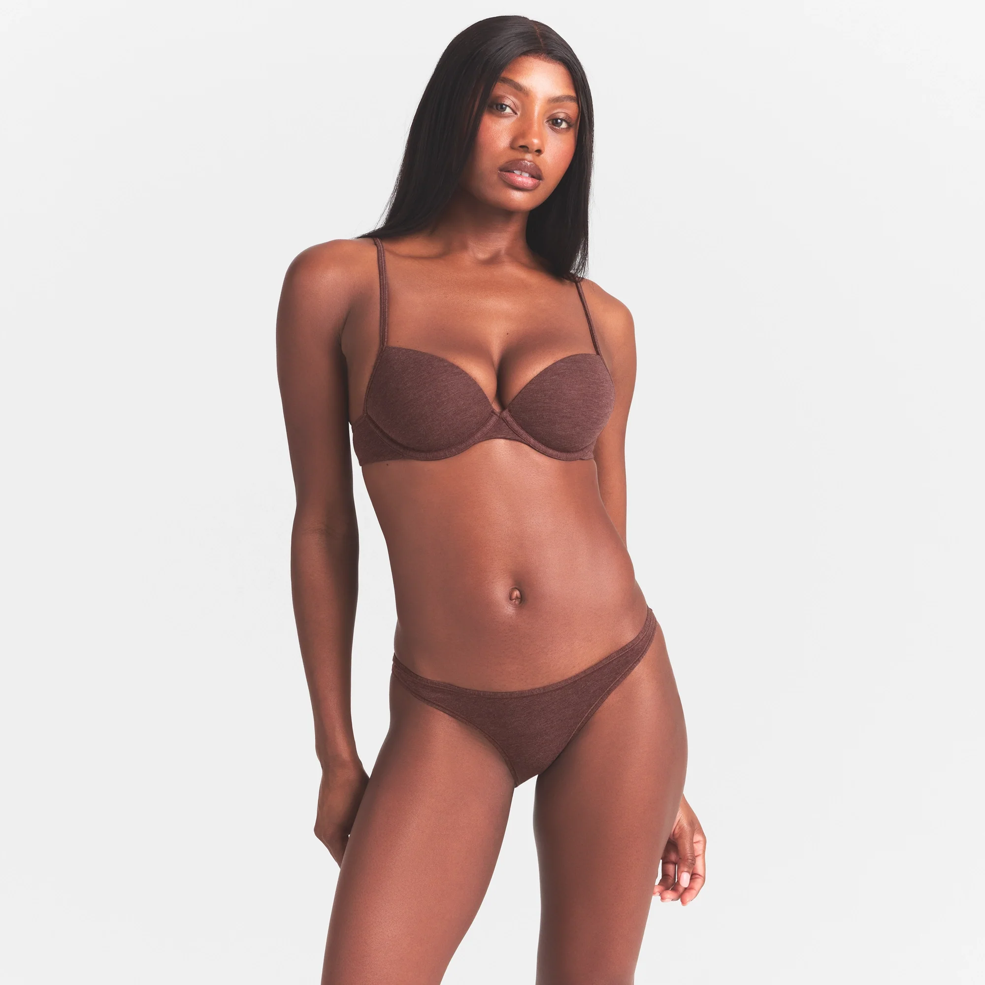 EVERYDAY COTTON T-SHIRT BRA | COCOA HEATHER - Image 3