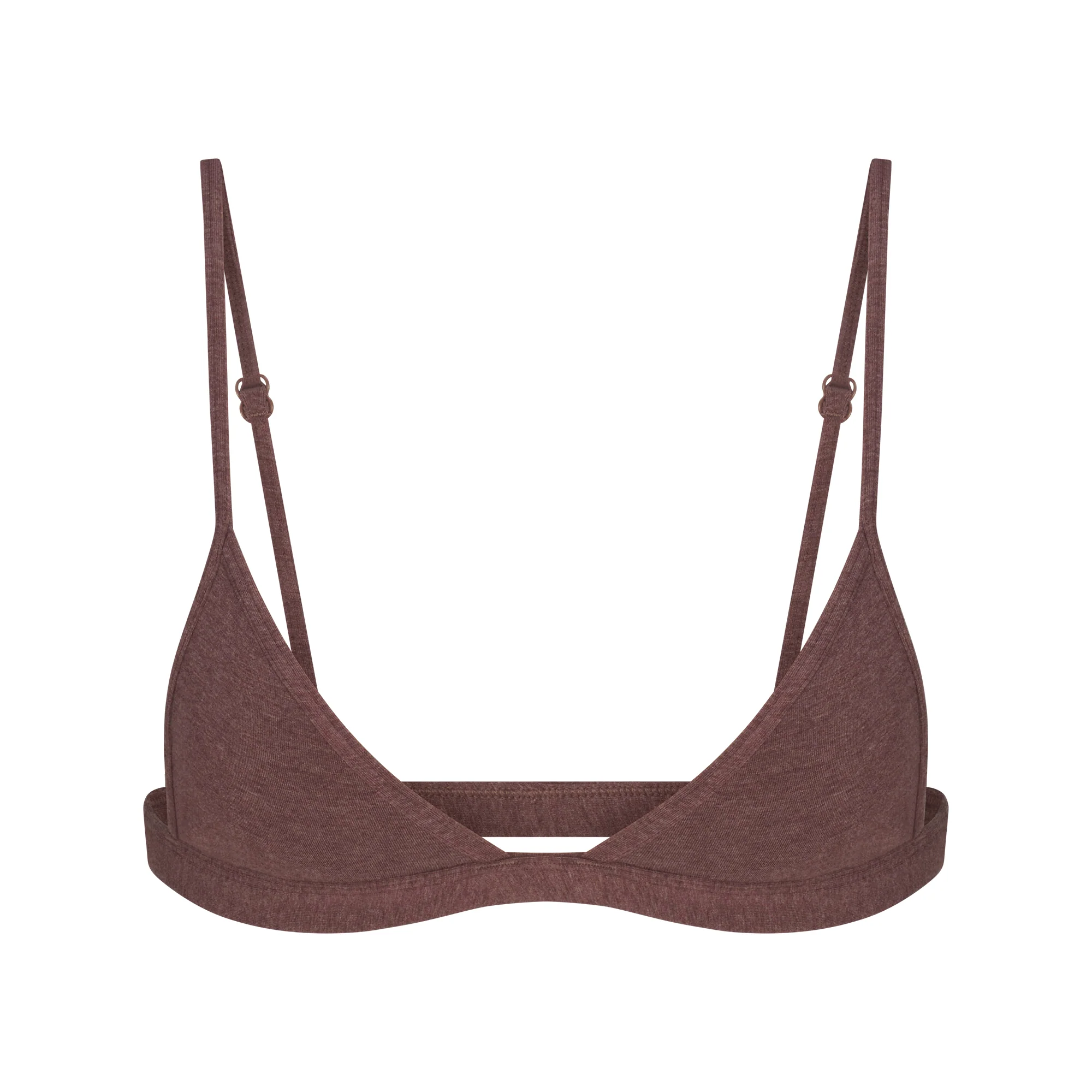 EVERYDAY COTTON TRIANGLE BRALETTE | COCOA HEATHER