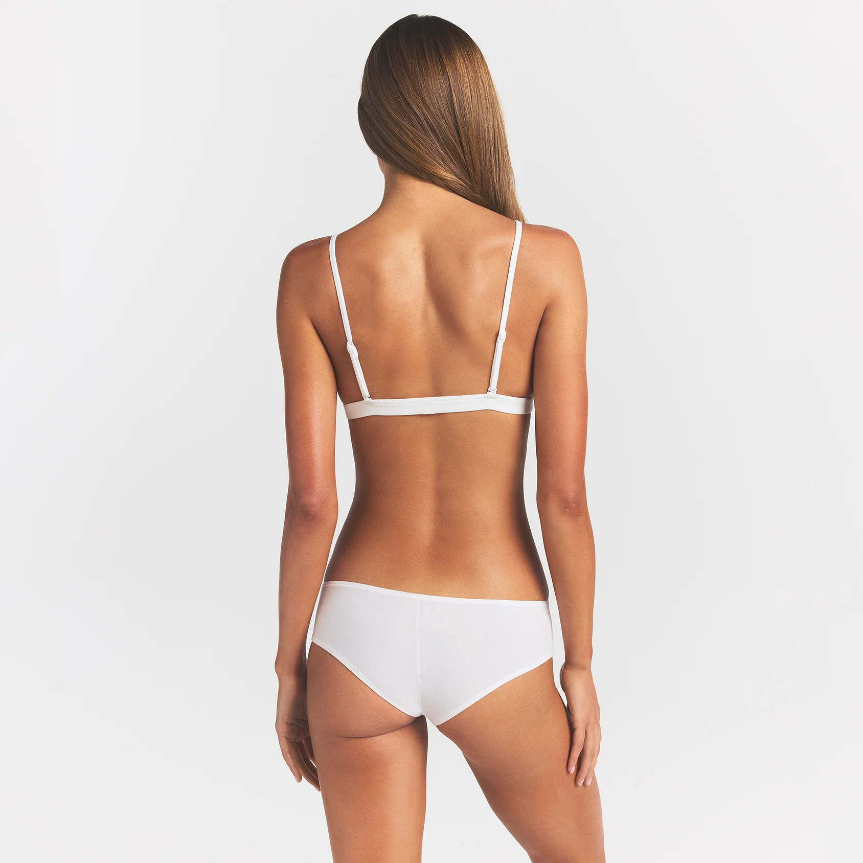 EVERYDAY COTTON TRIANGLE BRALETTE | SNOW - Image 4