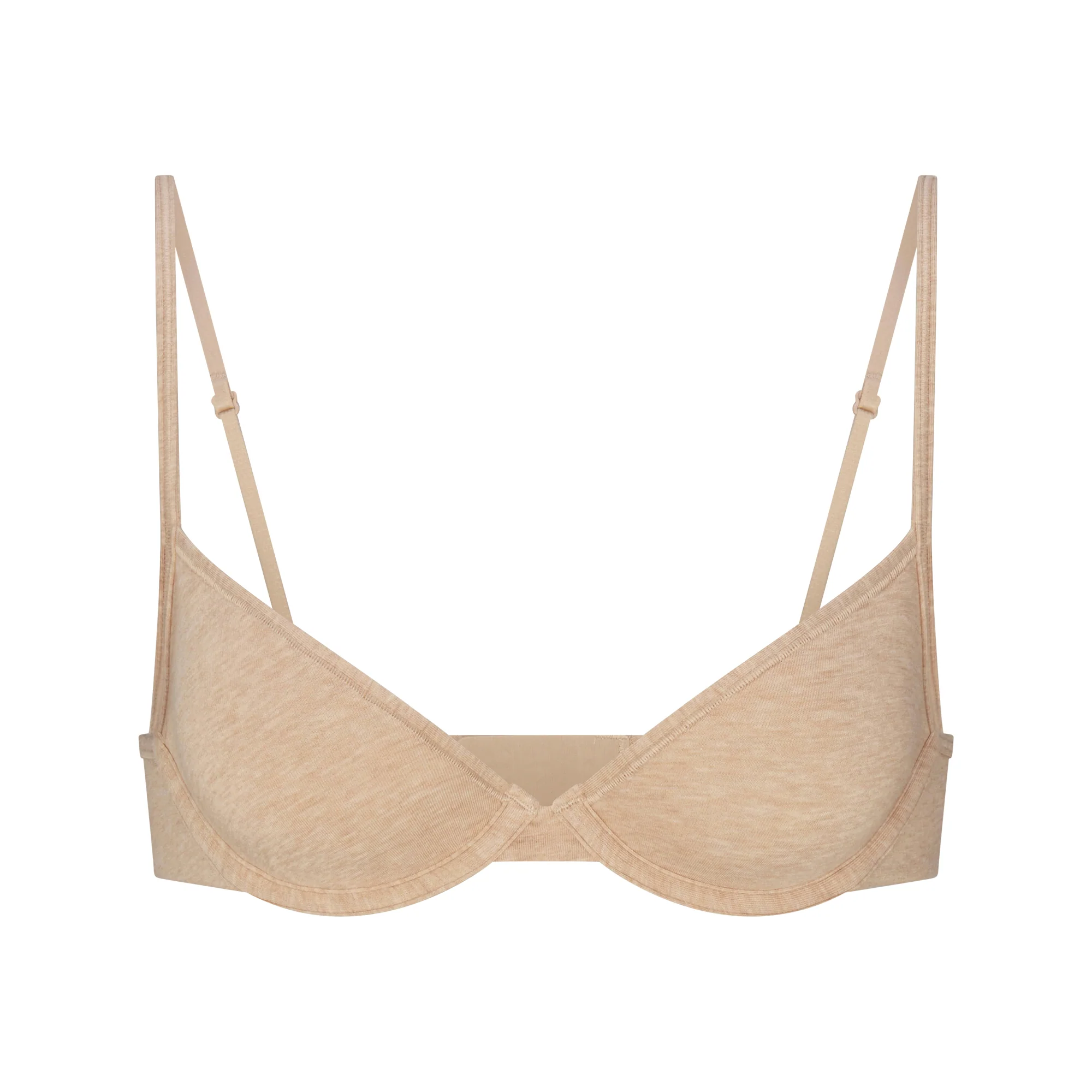 EVERYDAY COTTON UNLINED DEMI BRA | CLAY HEATHER