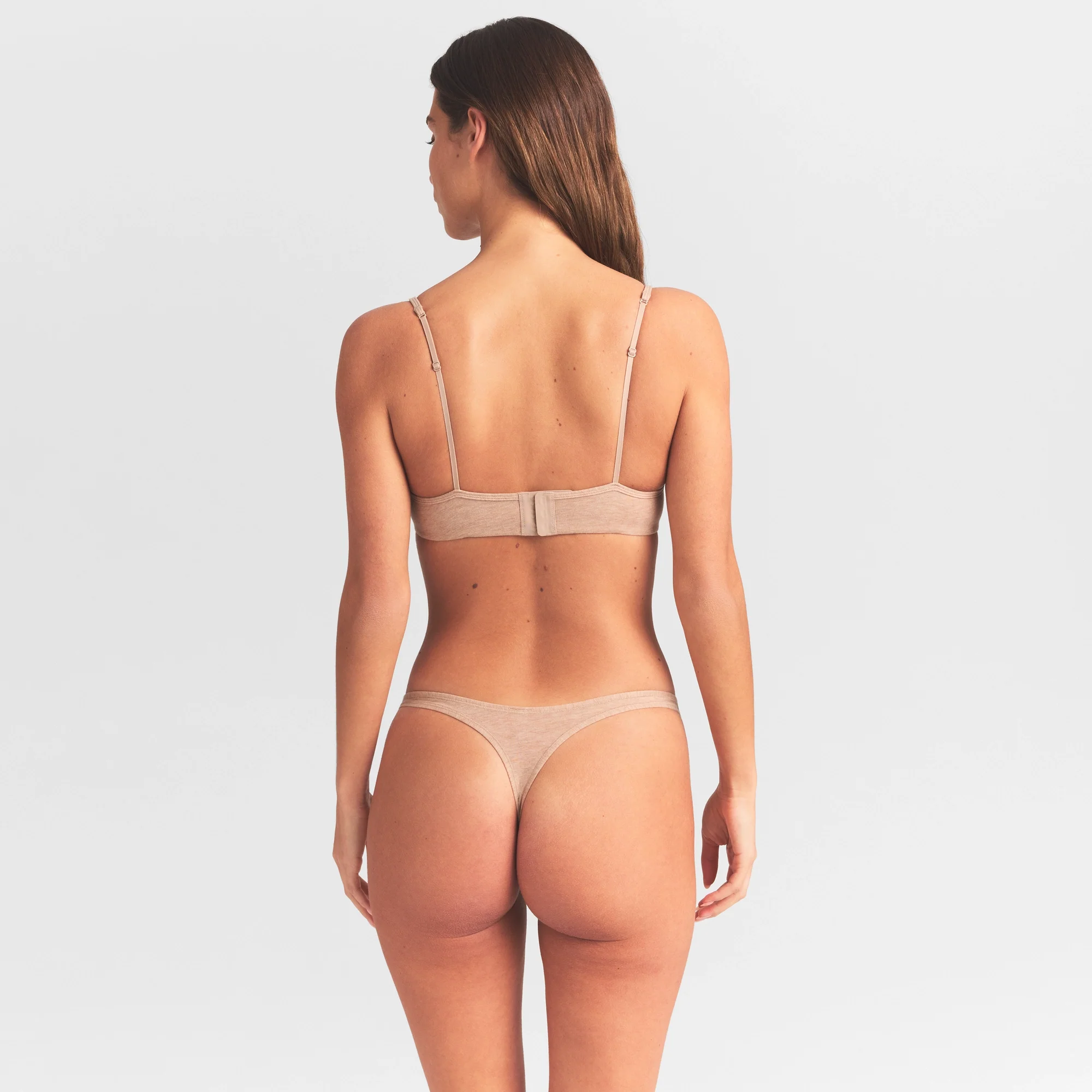 EVERYDAY COTTON UNLINED DEMI BRA | CLAY HEATHER - Image 4