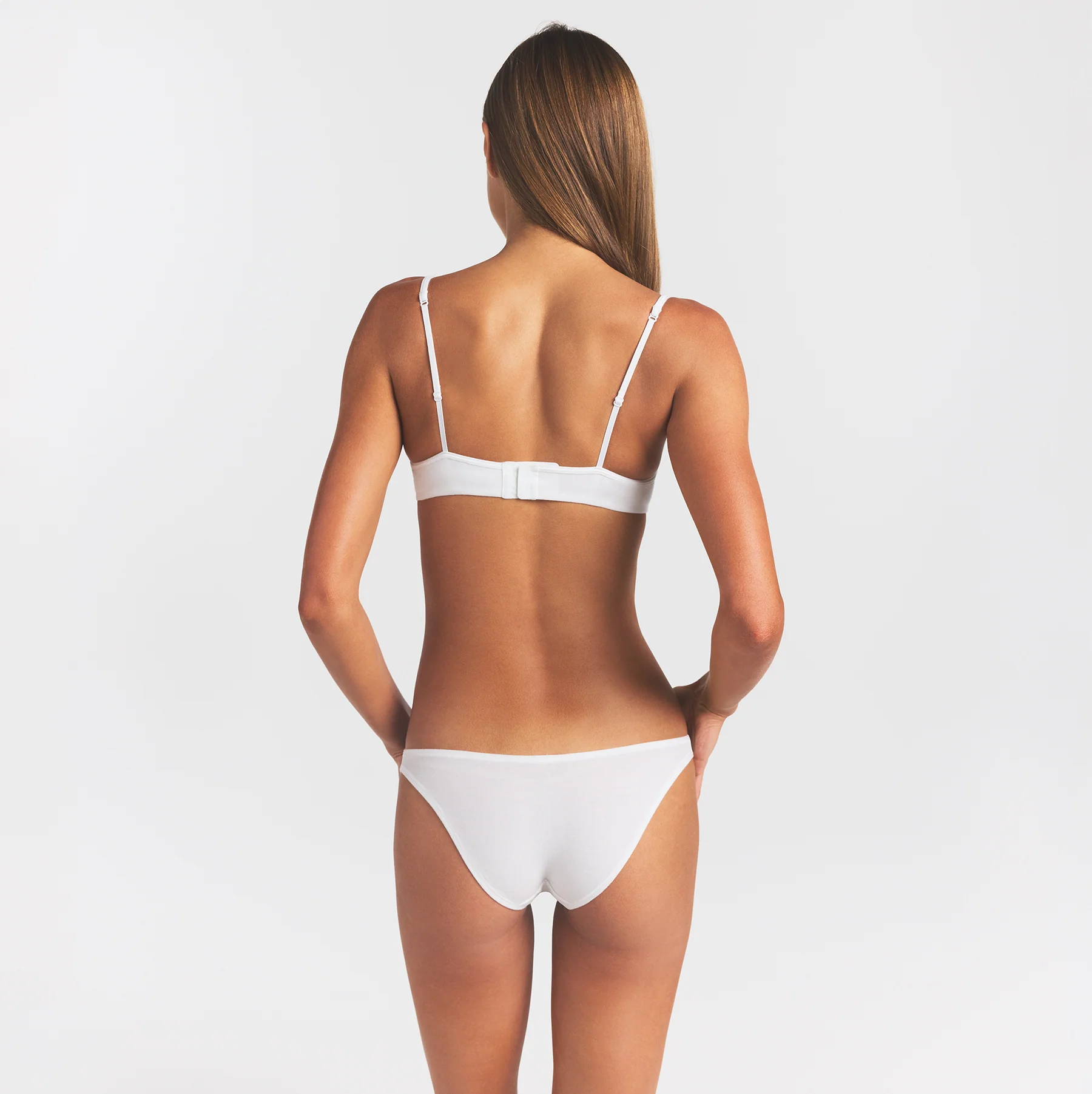 EVERYDAY COTTON UNLINED DEMI BRA | SNOW - Image 4